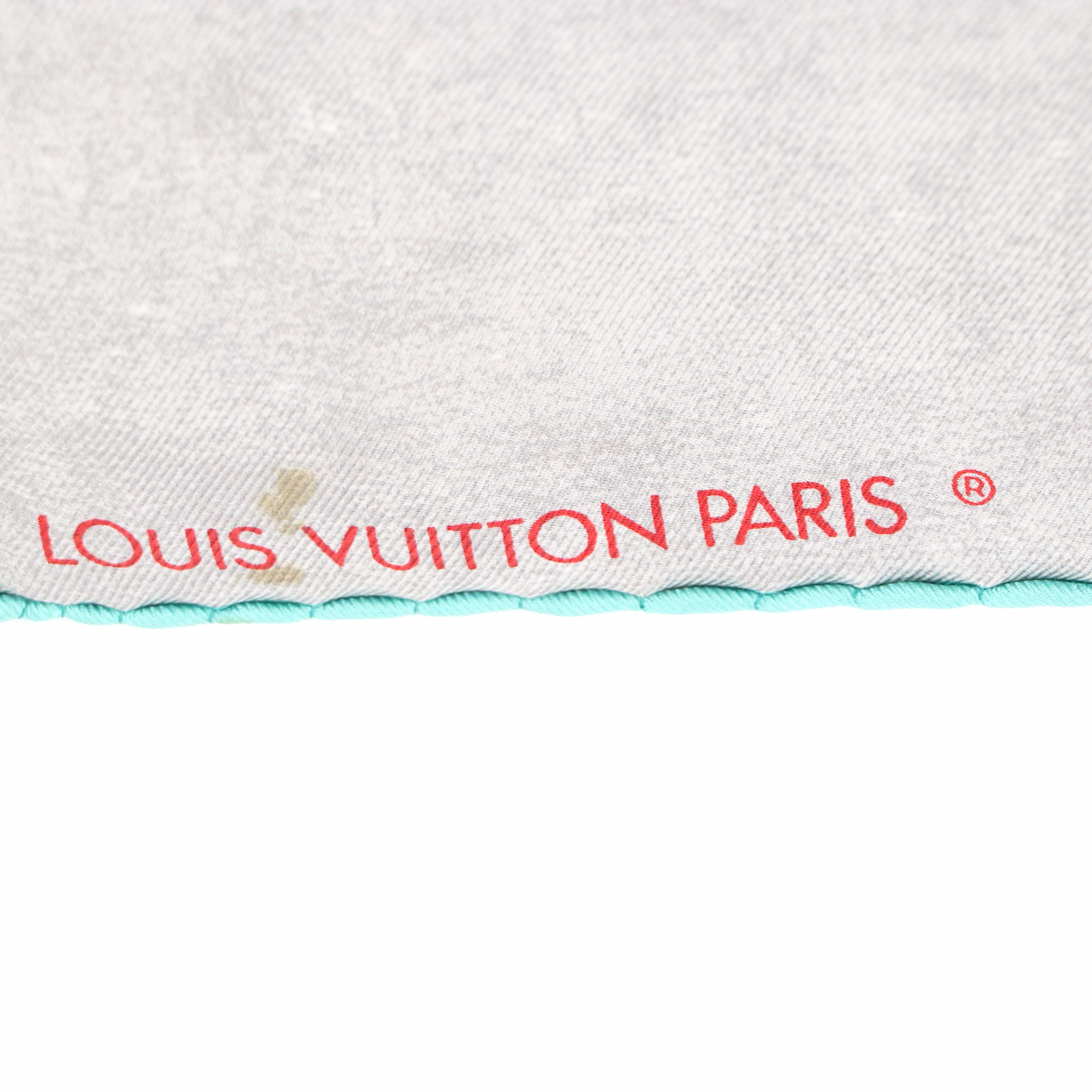 Louis Vuitton Printed Silk Twill Scarf Designed by William Wilson with Box