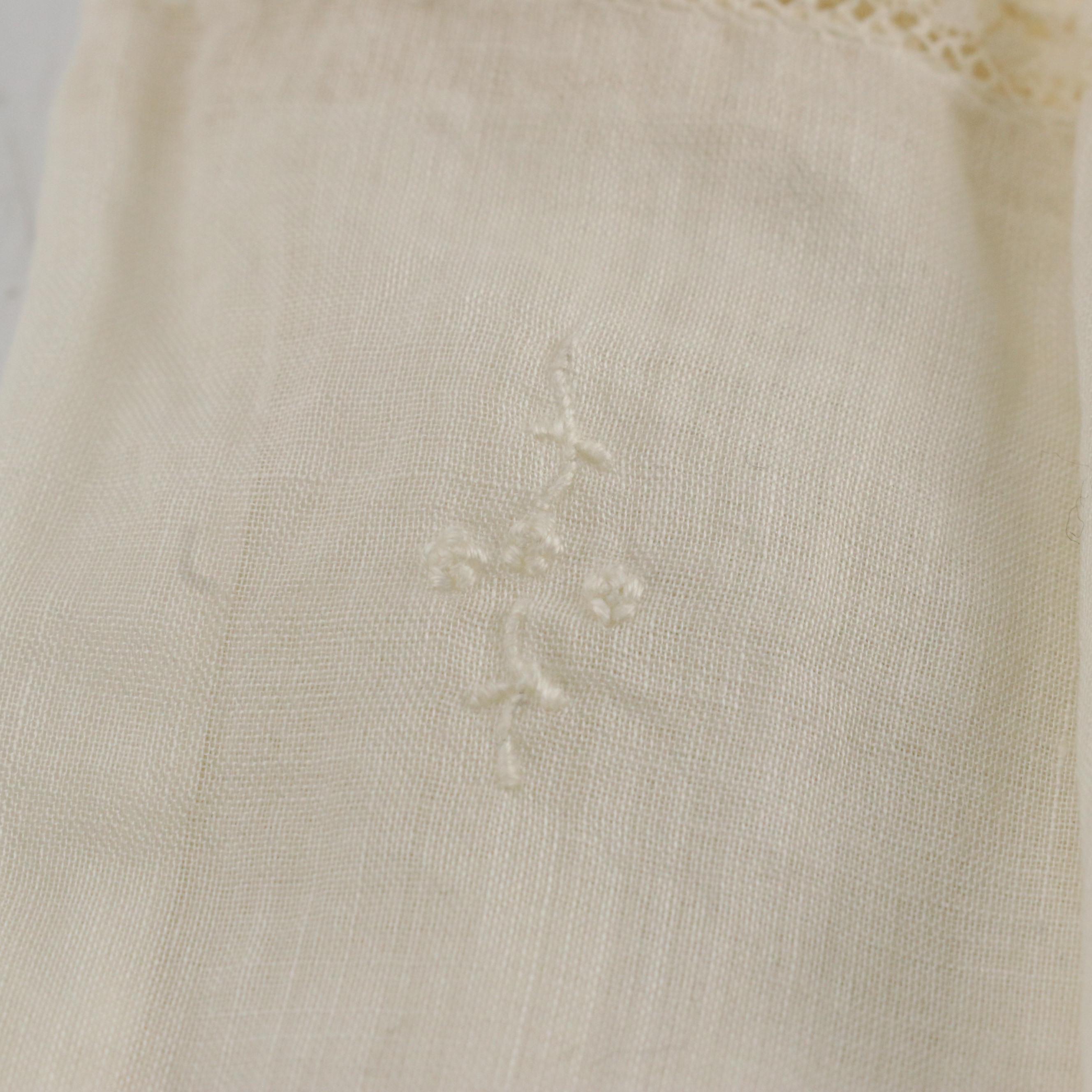 Infant Lace-Trim Christening Gown with Slip and Other Wool/Silk Robe