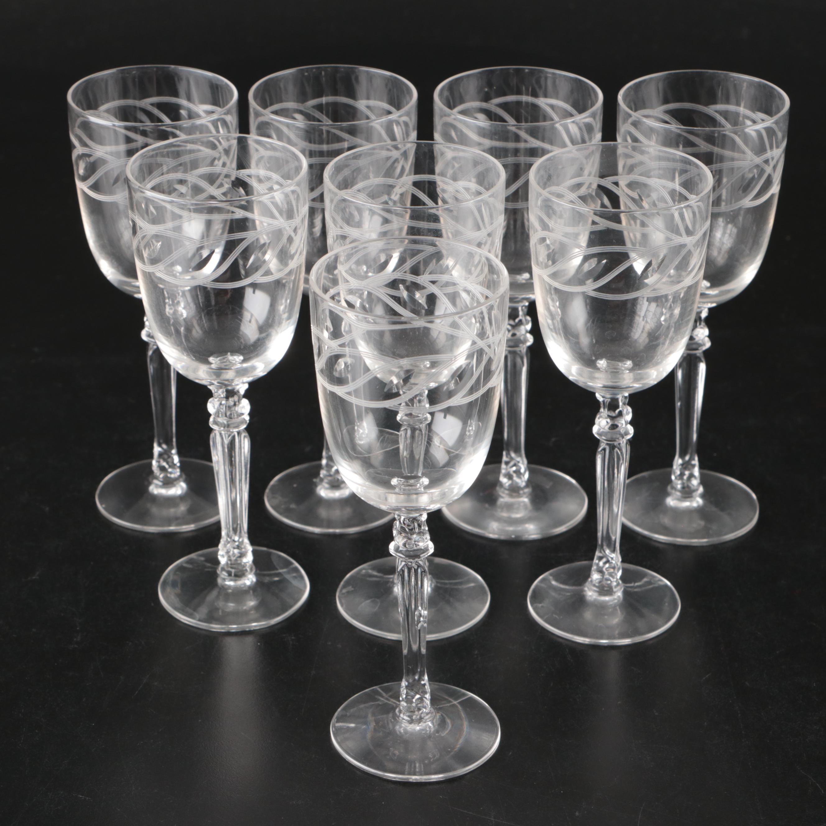 Fostoria "Gadroon" Claret Wine Glasses, 1948-1956