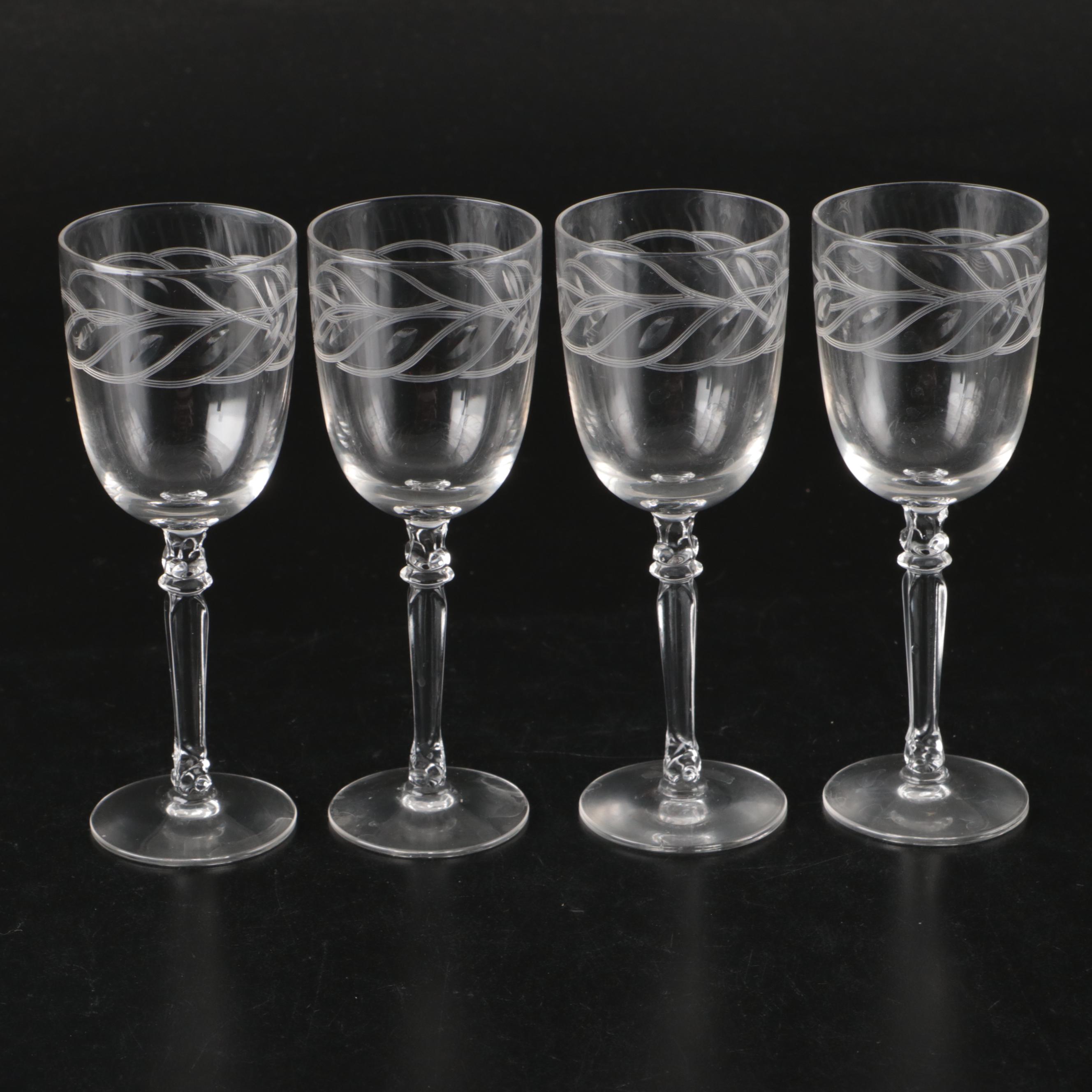 Fostoria "Gadroon" Claret Wine Glasses, 1948-1956