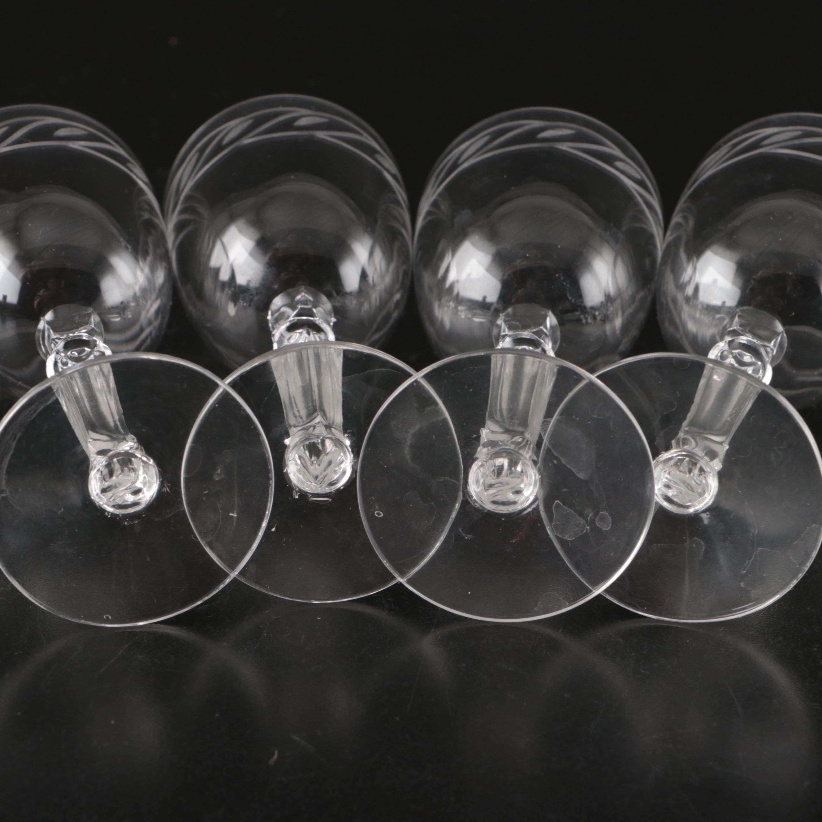 Fostoria "Gadroon" Claret Wine Glasses, 1948-1956