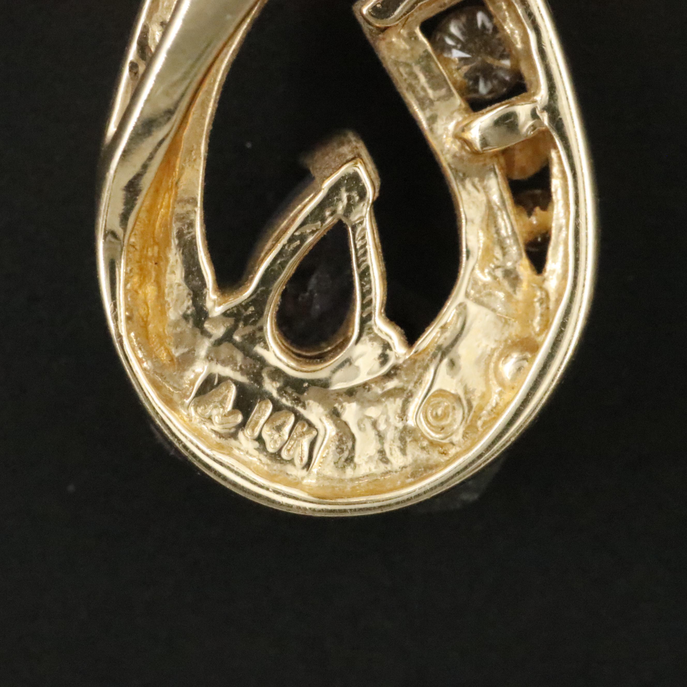 14K Tanzanite and Diamond Slide Pendant