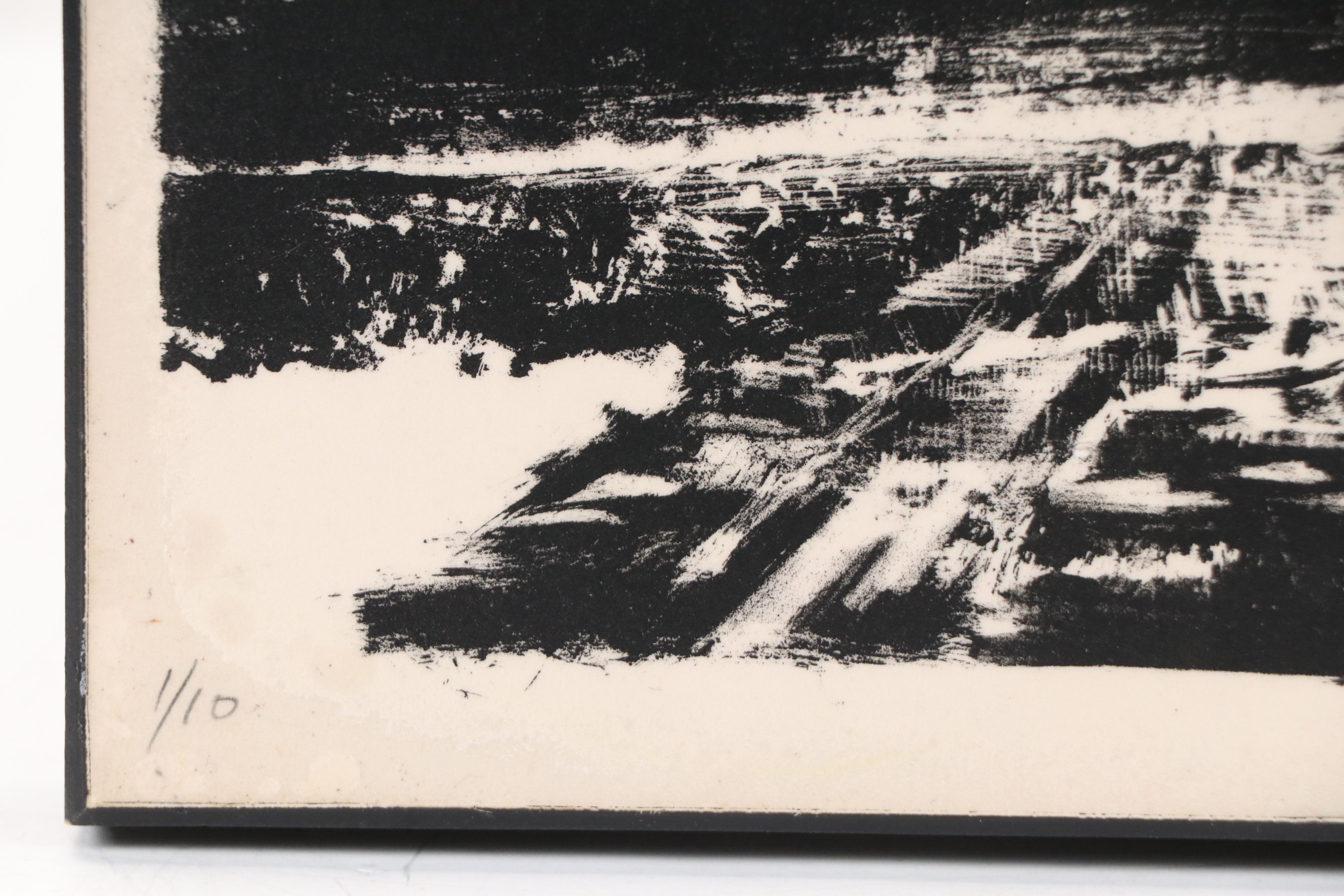 Nancy Smith Lithograph of Abstract Coastline, 21st Century