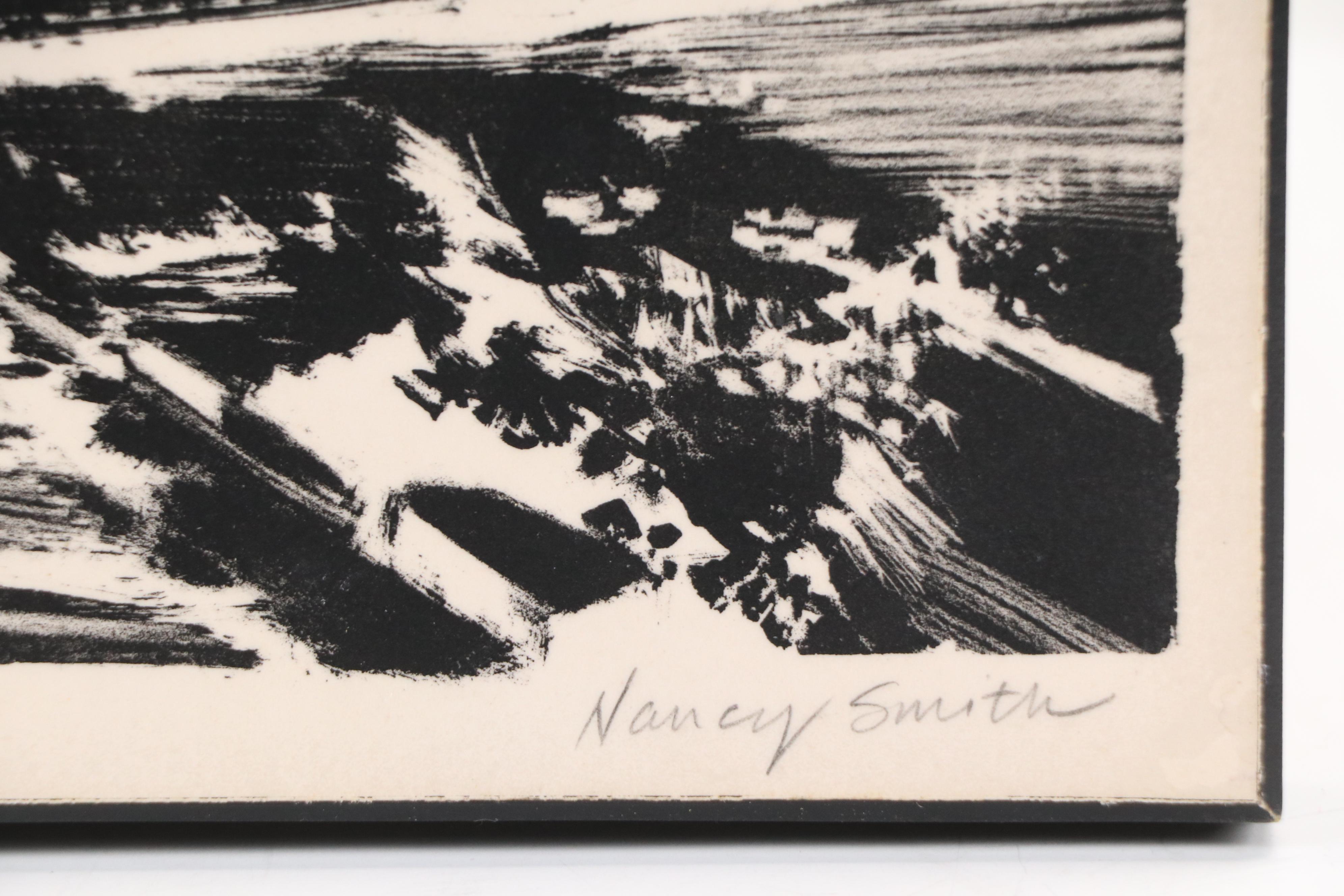 Nancy Smith Lithograph of Abstract Coastline, 21st Century