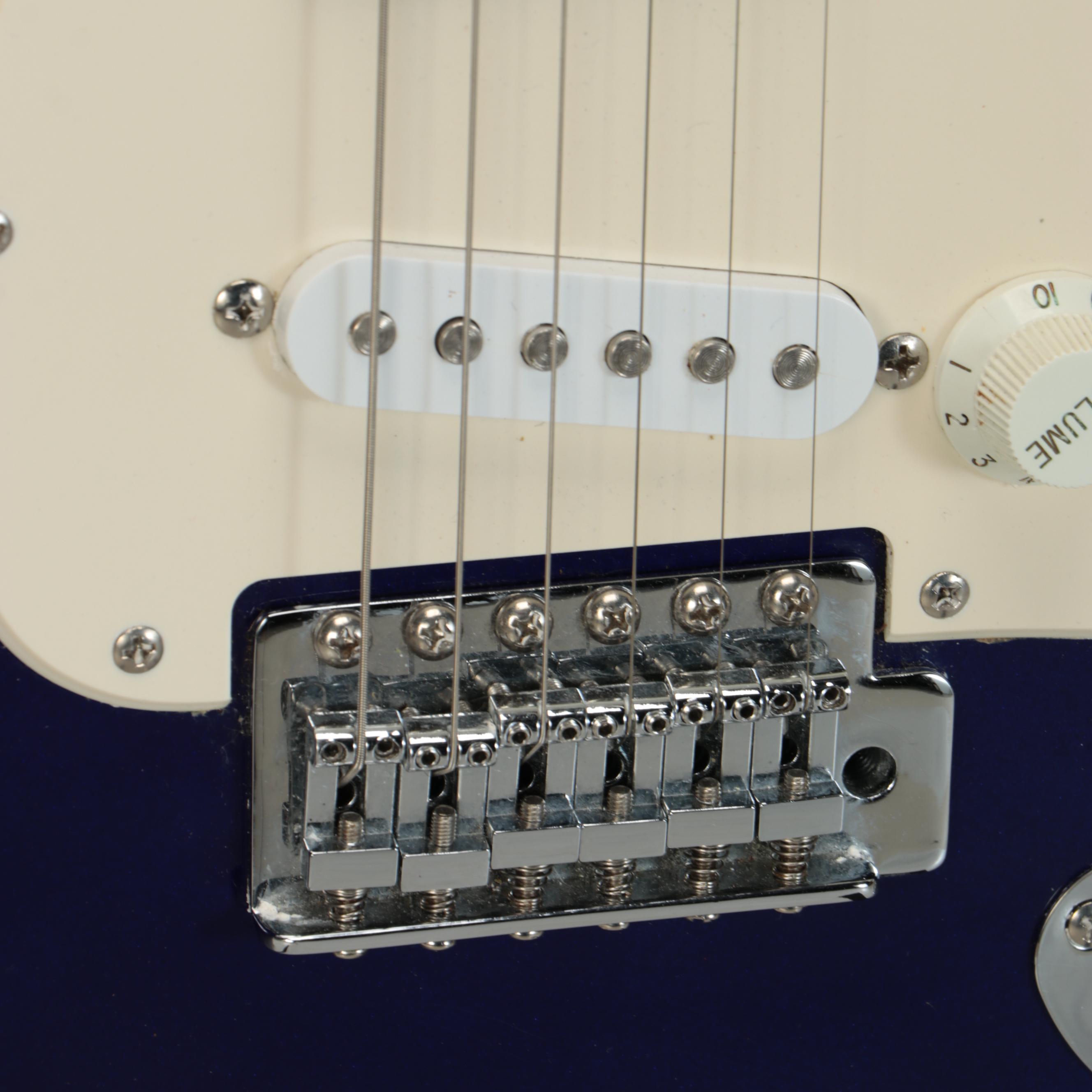 Squire Strat by Fender Navy Solid Body Electric Guitar