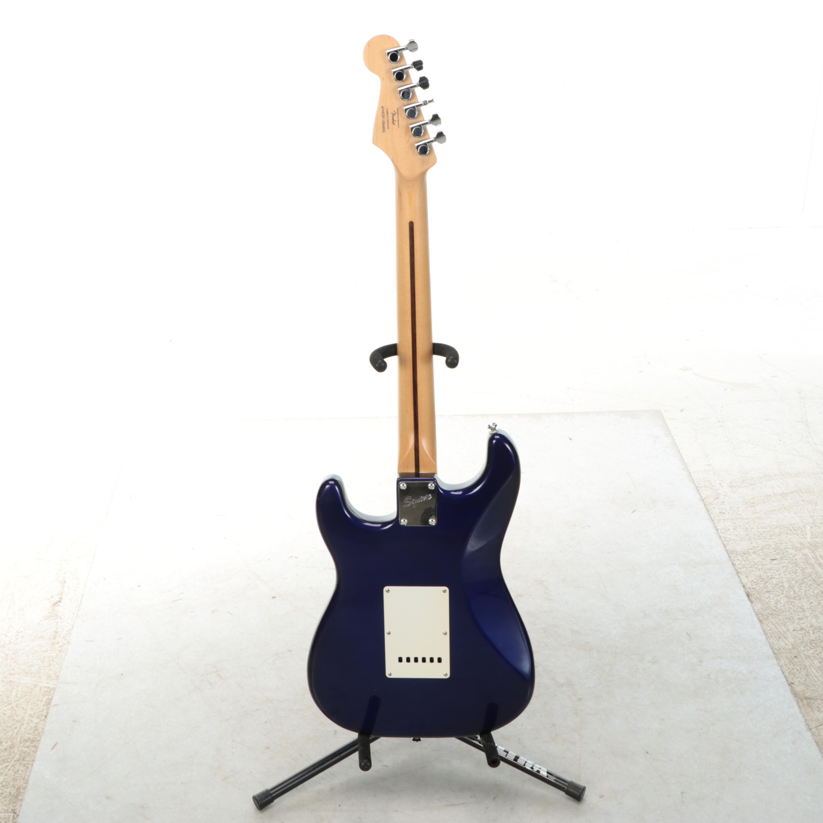 Squire Strat by Fender Navy Solid Body Electric Guitar