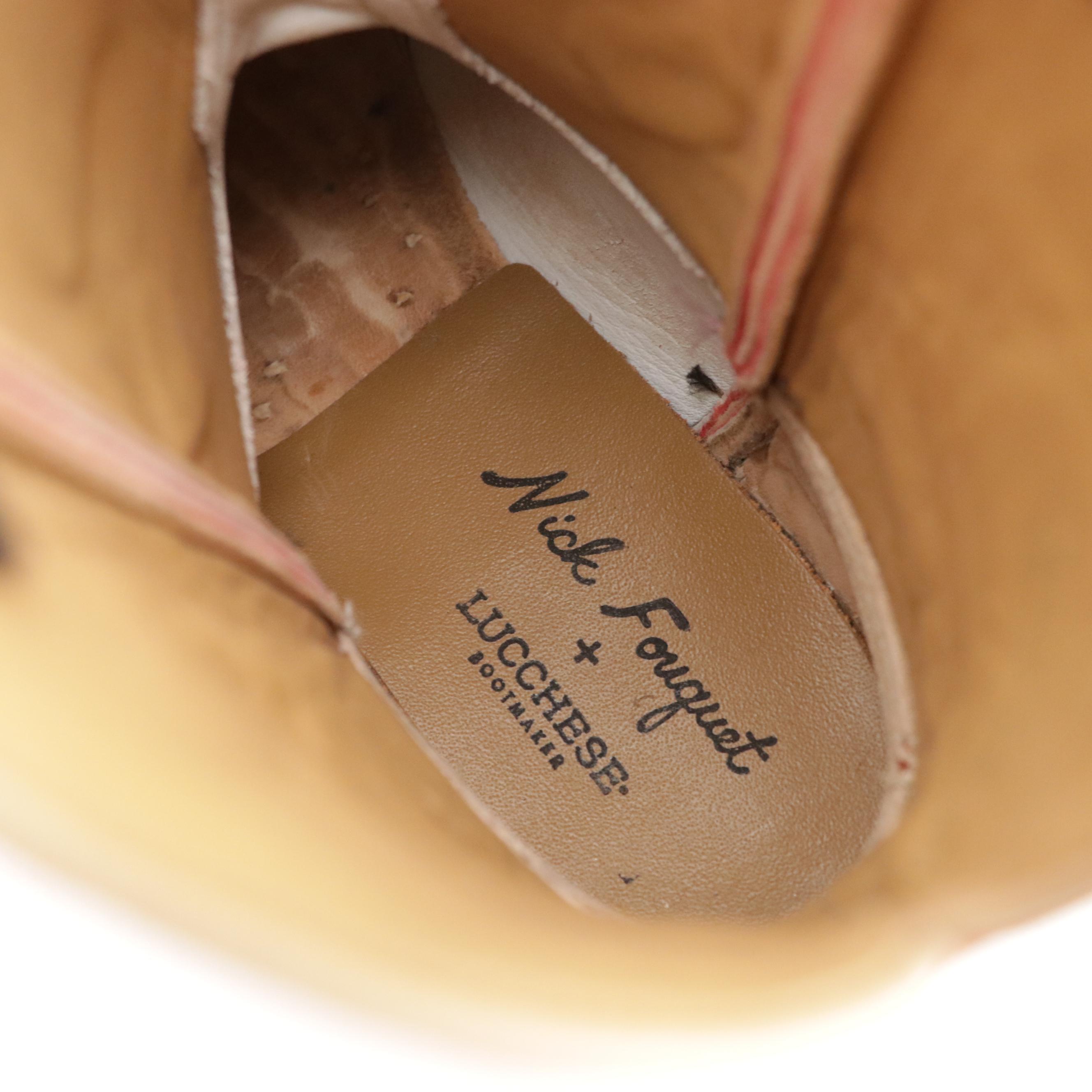 Lucchese x Nick Fouquet 'Little Reata' Western Boots in Cherry Red Leather