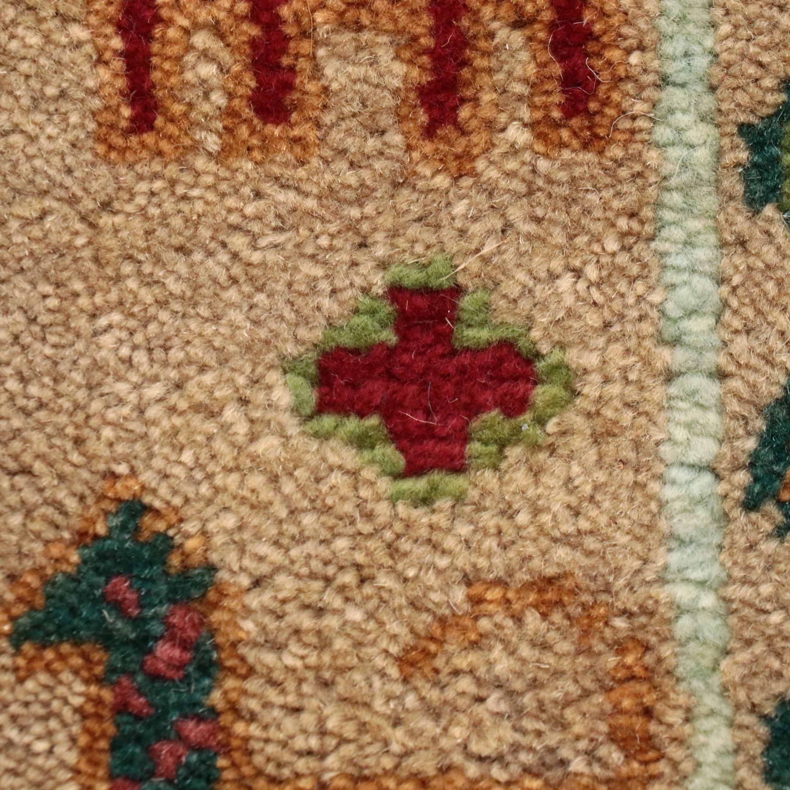 7'10 x 9'11 Hand-Knotted Indian Ziegler Style Area Rug