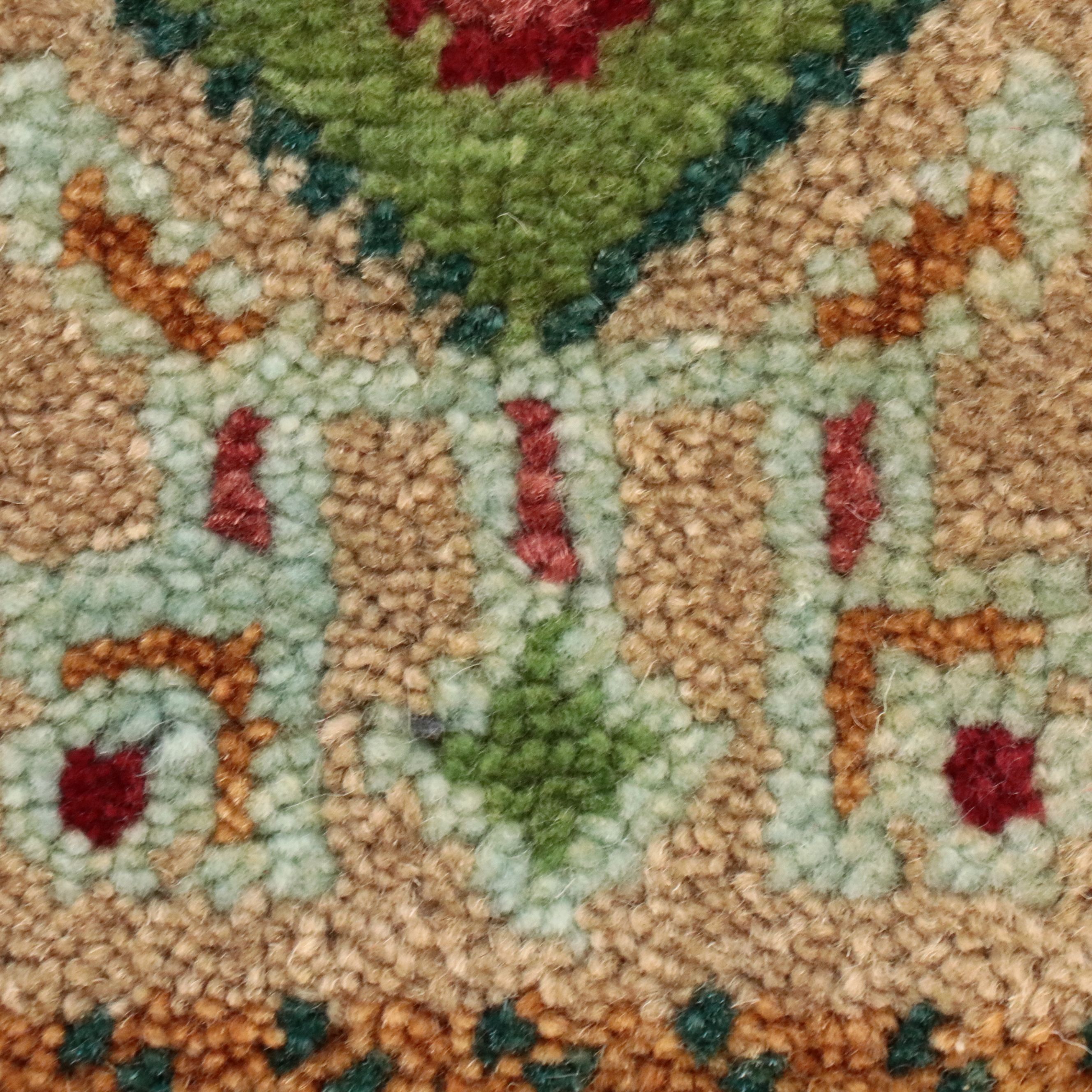 7'10 x 9'11 Hand-Knotted Indian Ziegler Style Area Rug