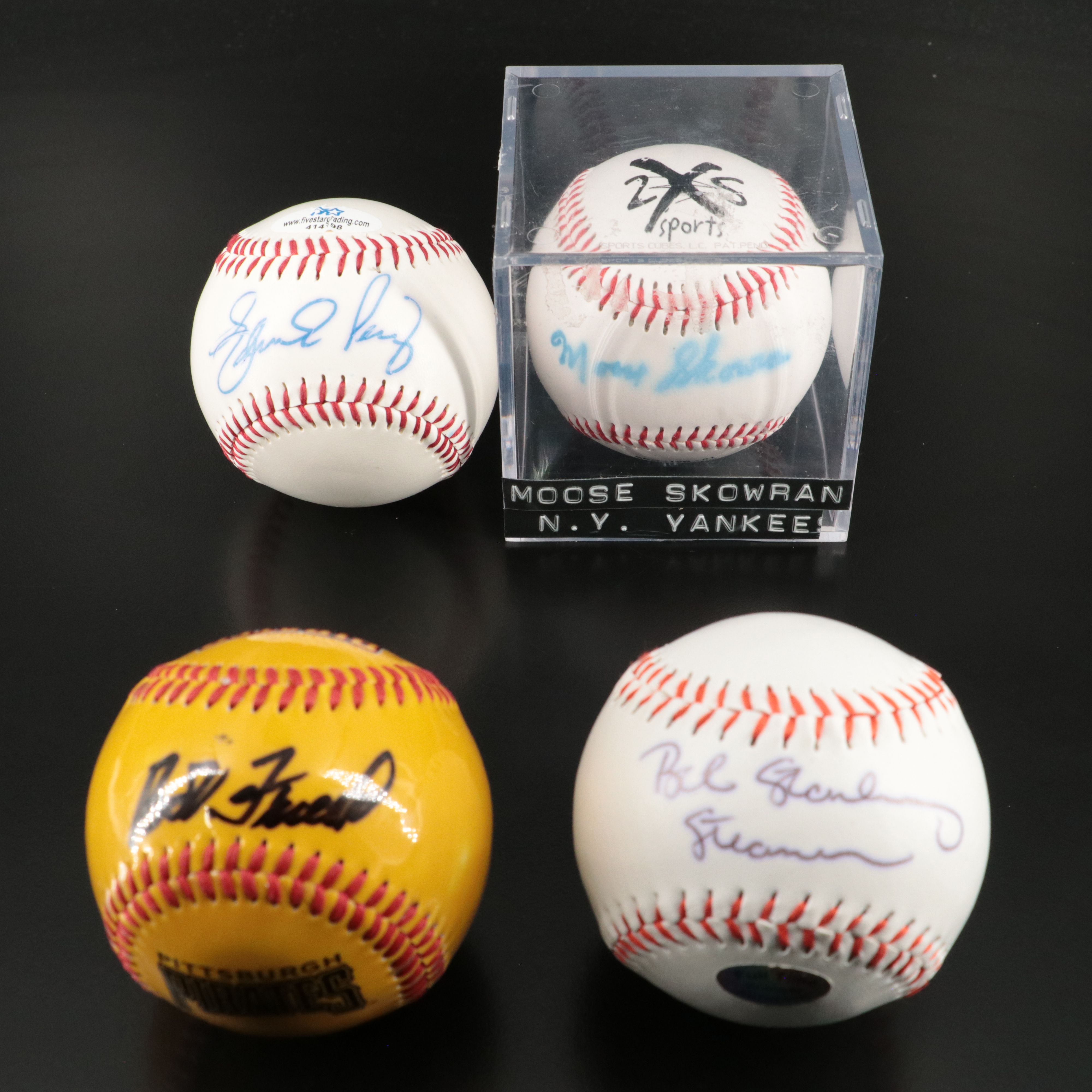 Bob Friend, Bill Skowron, Eduardo Perez, and Bob Stanley Signed Baseballs