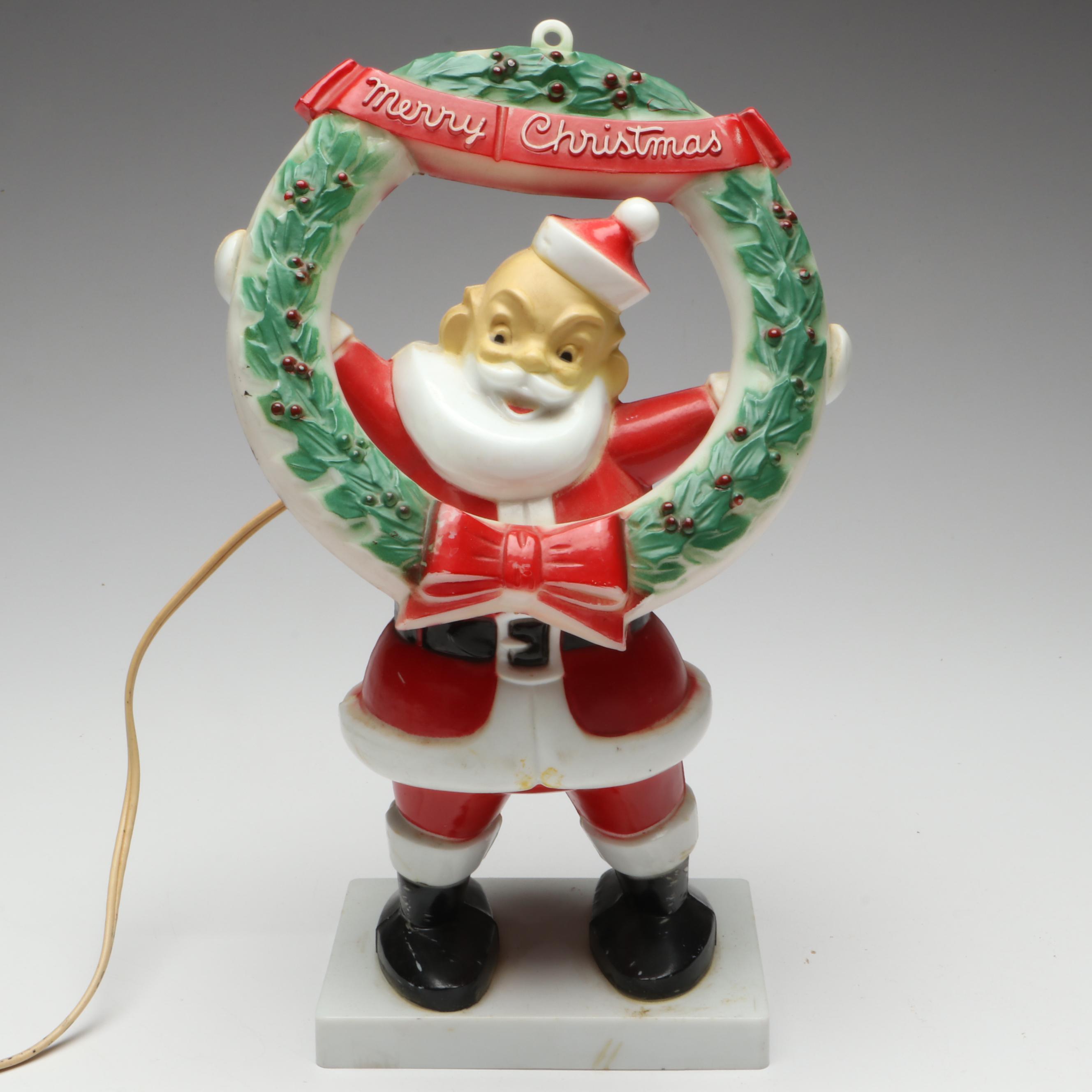 Miller "Santa Wreath" Illuminating Figurine