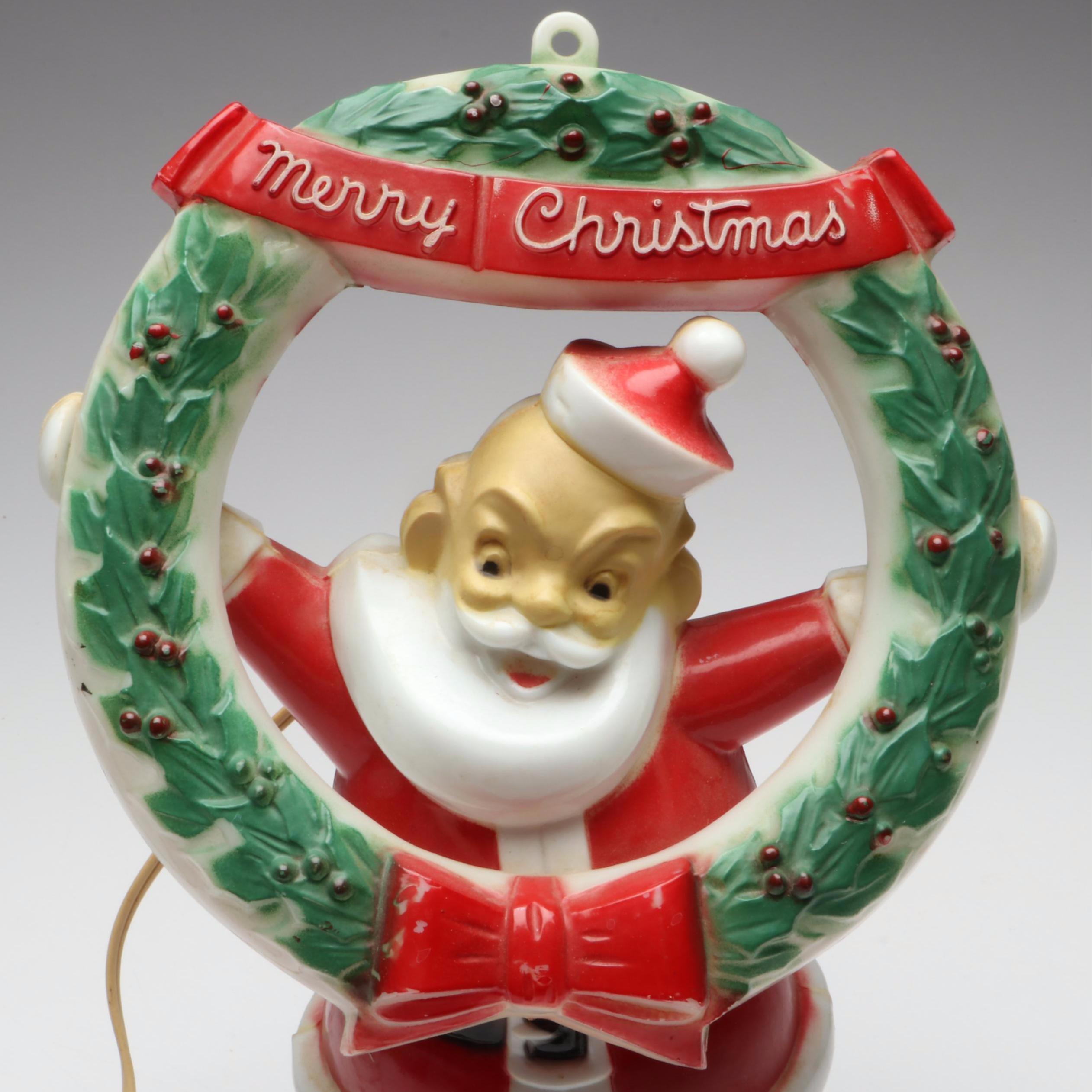 Miller "Santa Wreath" Illuminating Figurine