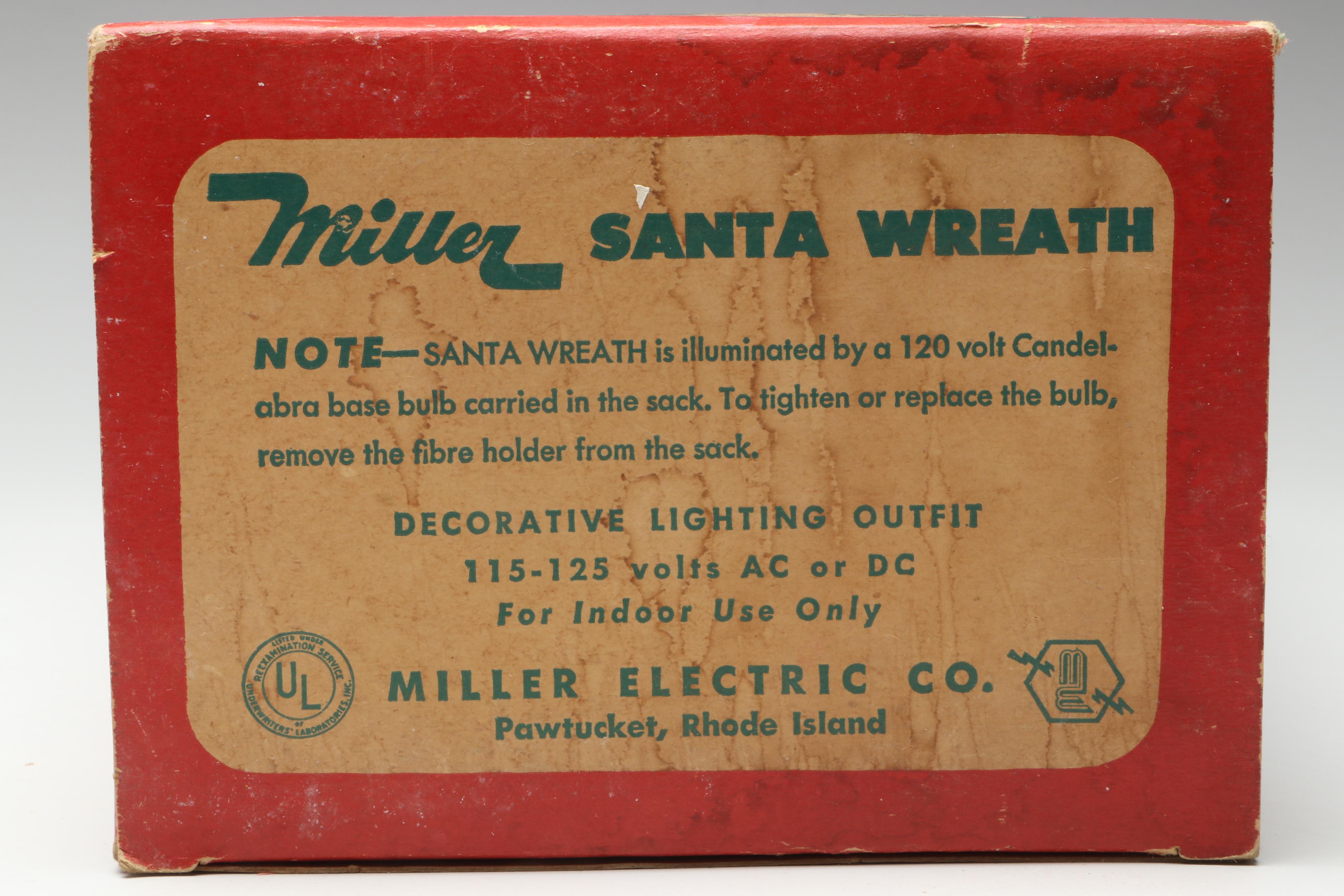 Miller "Santa Wreath" Illuminating Figurine