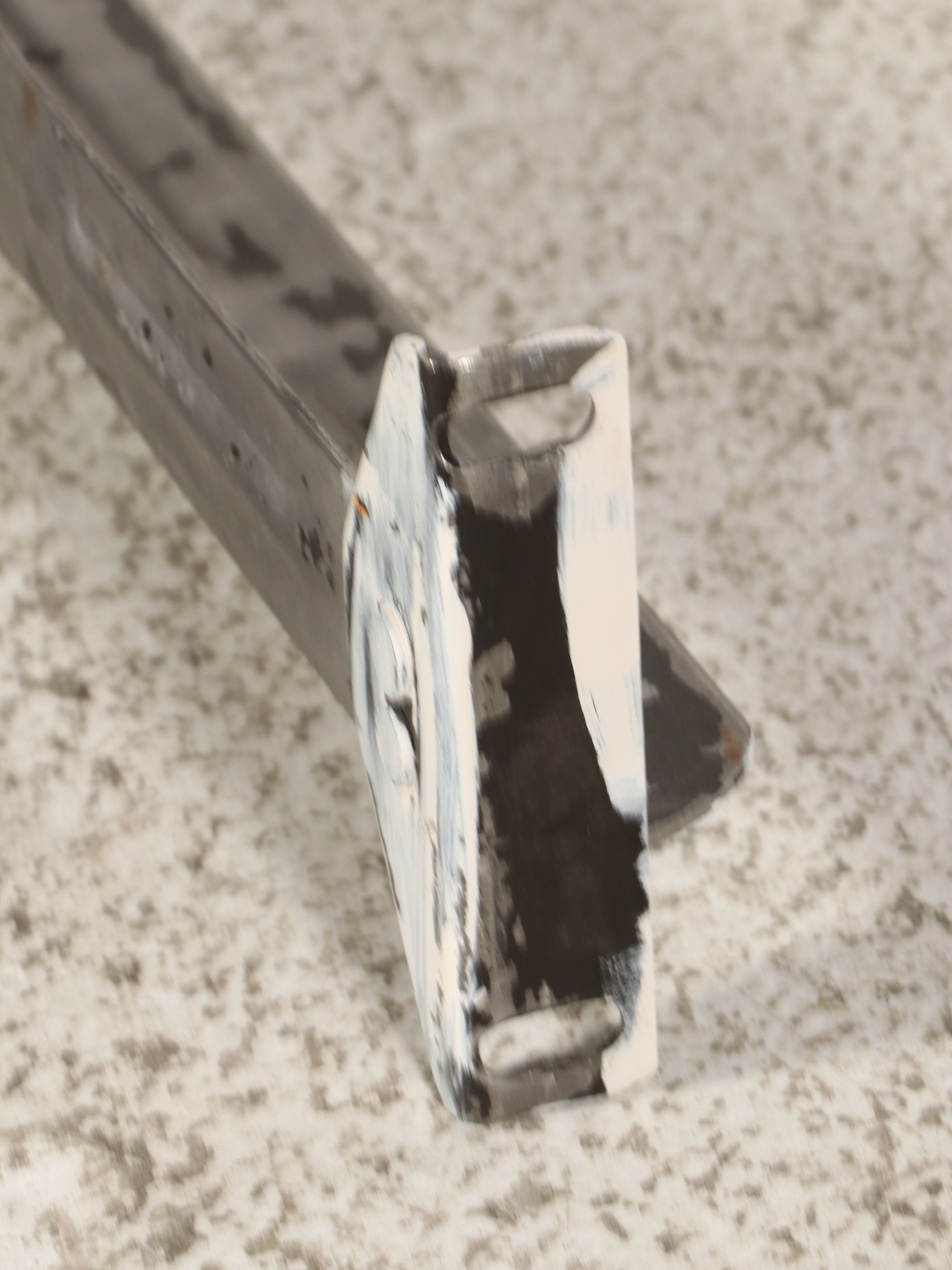 Victorian Style Painted Full Iron Bed and Charter Club Suffolk Puff Accent Quilt