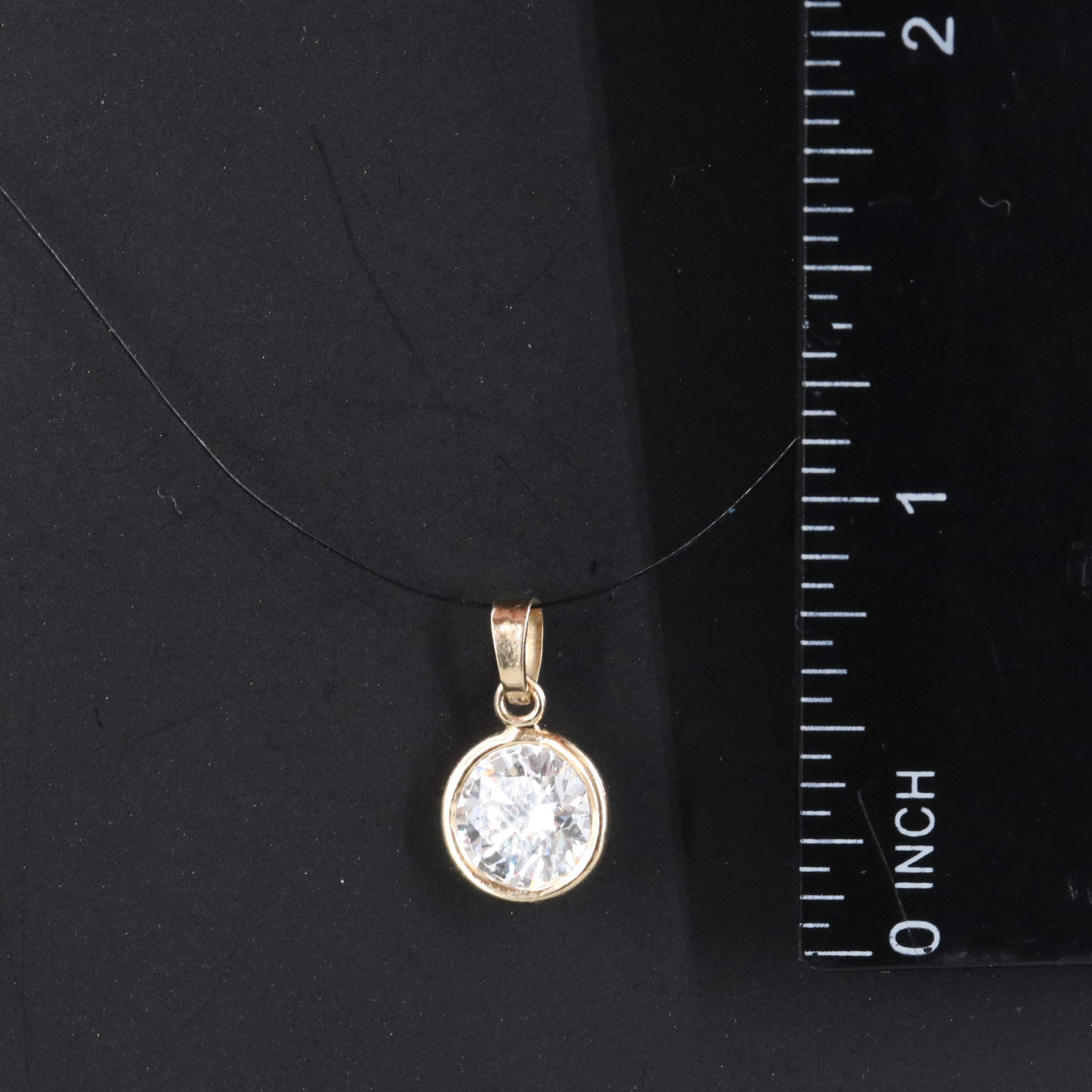 14K 2.03 CT Lab Grown Diamond Solitaire Pendant with IGI Report