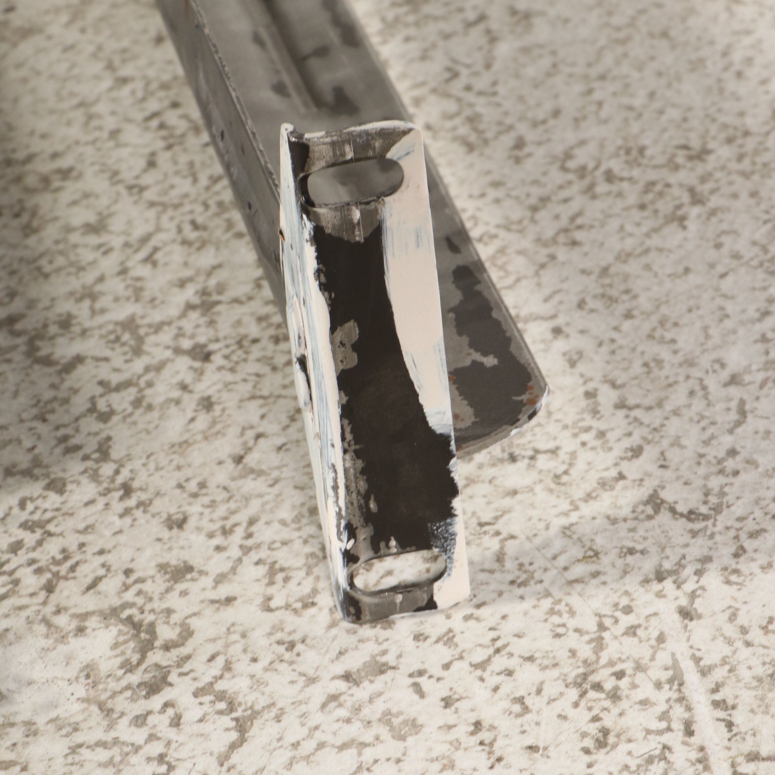 Victorian Style Painted Full Iron Bed and Charter Club Suffolk Puff Accent Quilt