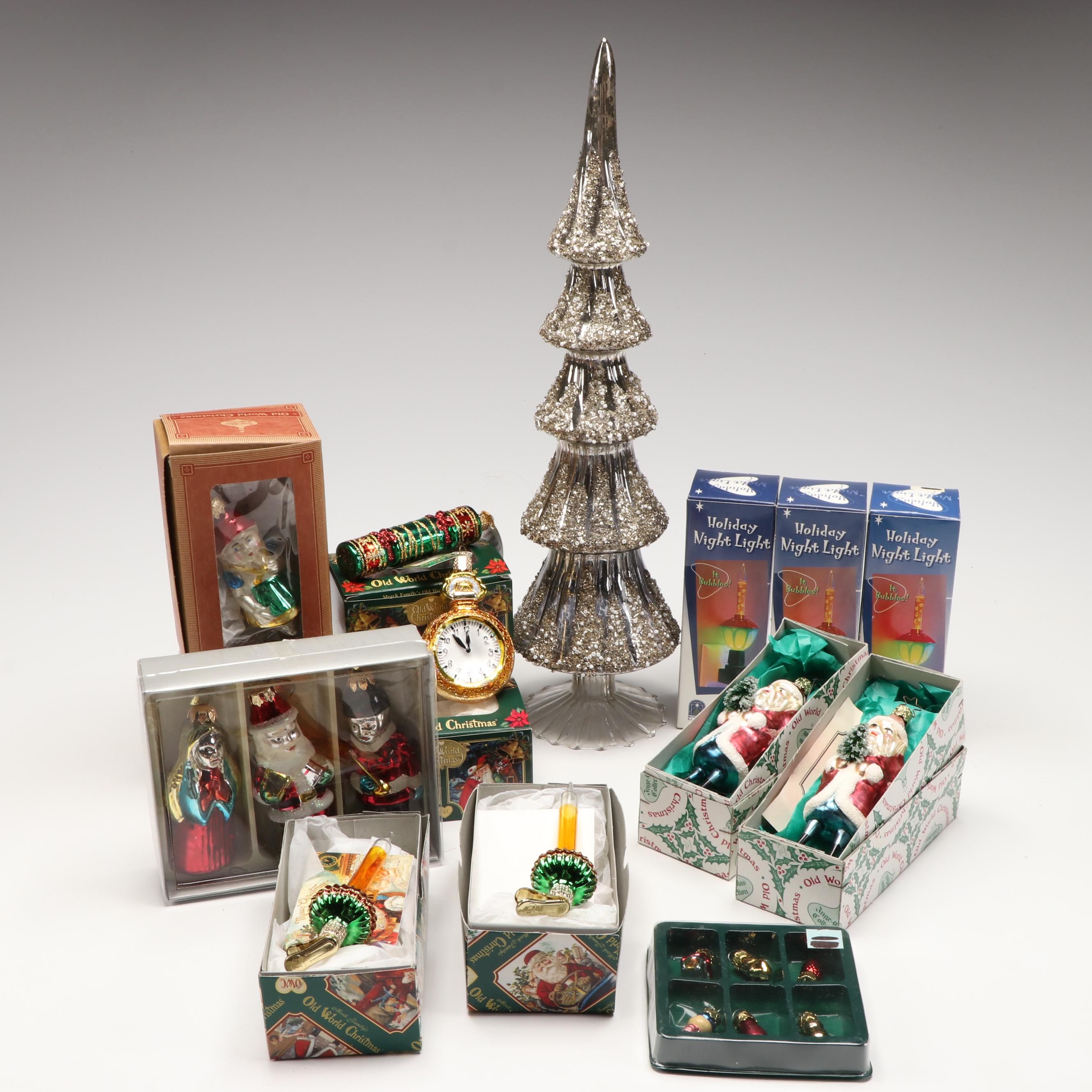 Inge-Glas Company Hand Blown Glass Ornaments with More Christmas Decorations