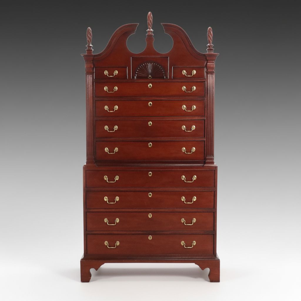 Hickory Chair James River Collection Chippendale Style Mahogany Chest on Chest