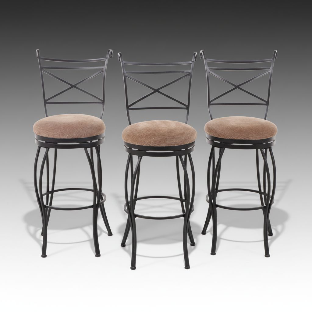 Set of Three Cheyenne Home Furnishings Contemporary Metal Barstools