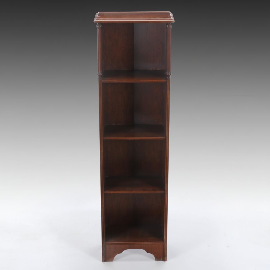 Federal Style Mahogany Finish Wooden Bookshelf