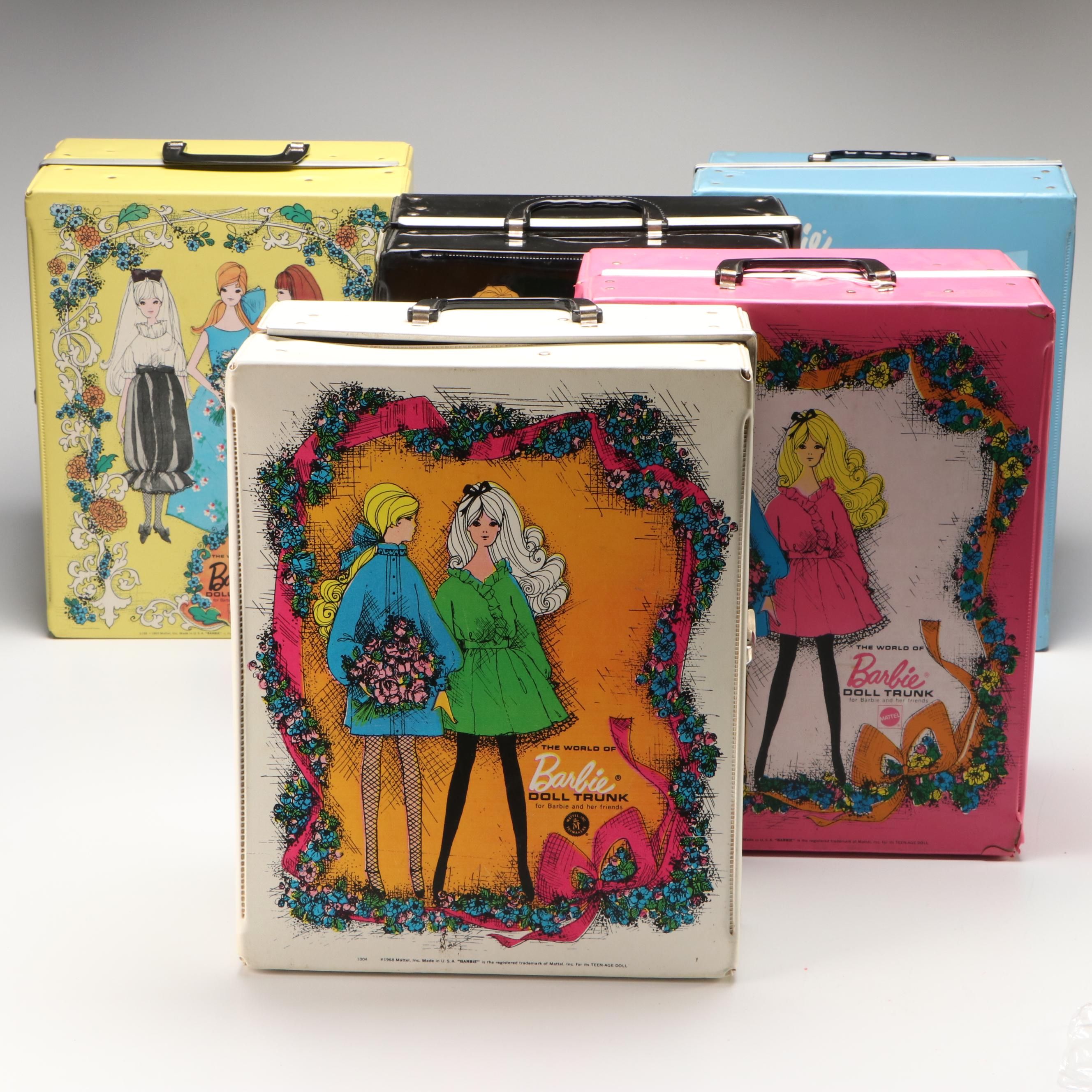 Mattel Barbie Vinyl Doll Trunks, Mid-20th Century