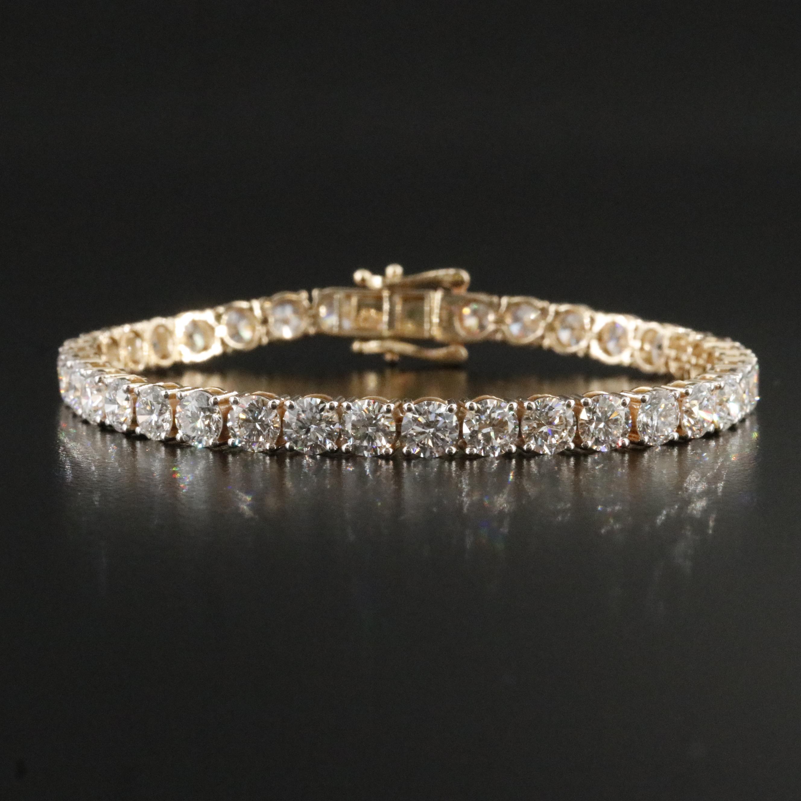 14K 12.27 CTW Lab Grown Diamond Line Bracelet