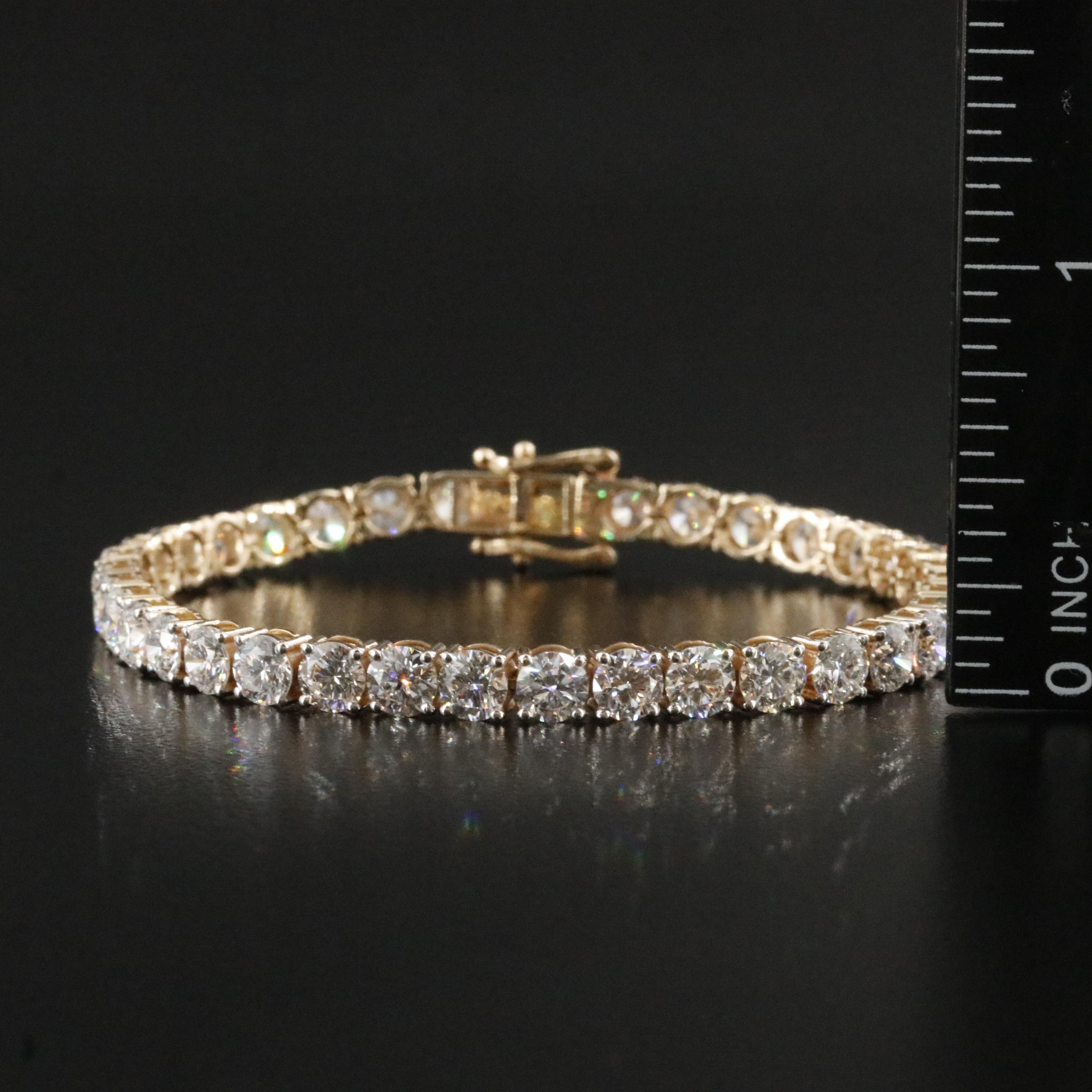 14K 12.27 CTW Lab Grown Diamond Line Bracelet