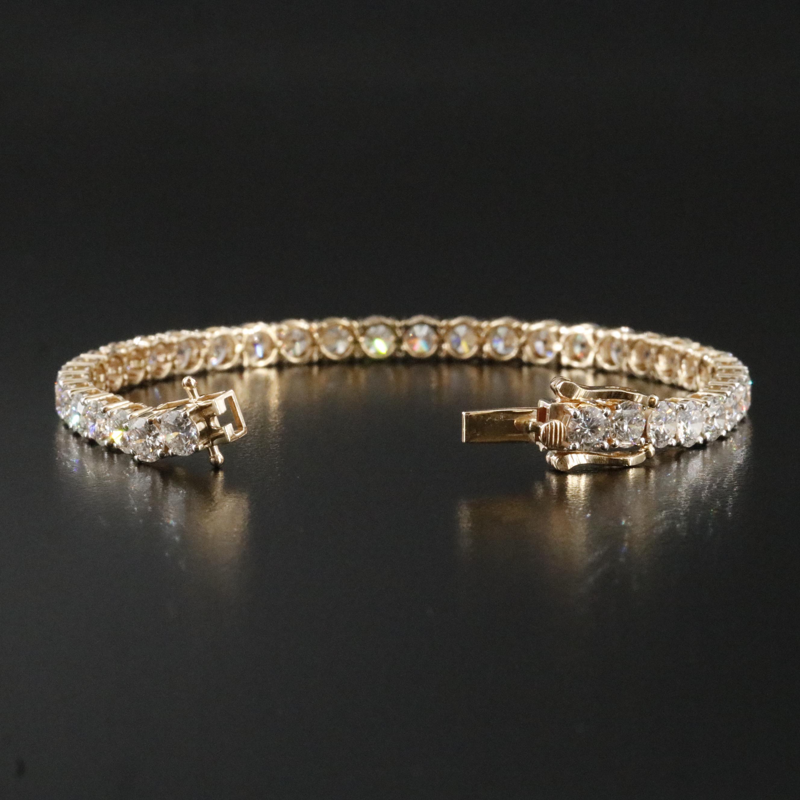 14K 12.27 CTW Lab Grown Diamond Line Bracelet