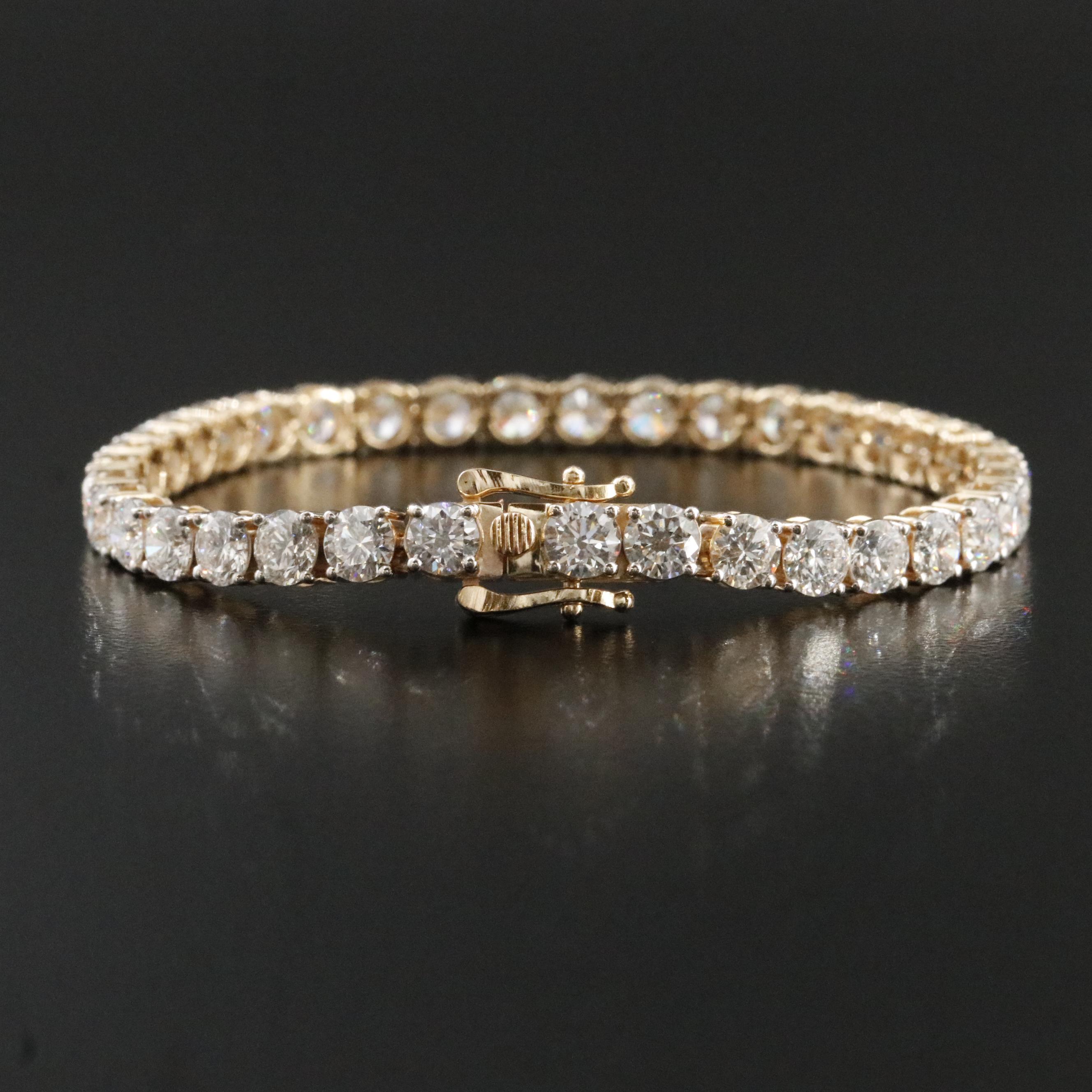 14K 12.27 CTW Lab Grown Diamond Line Bracelet