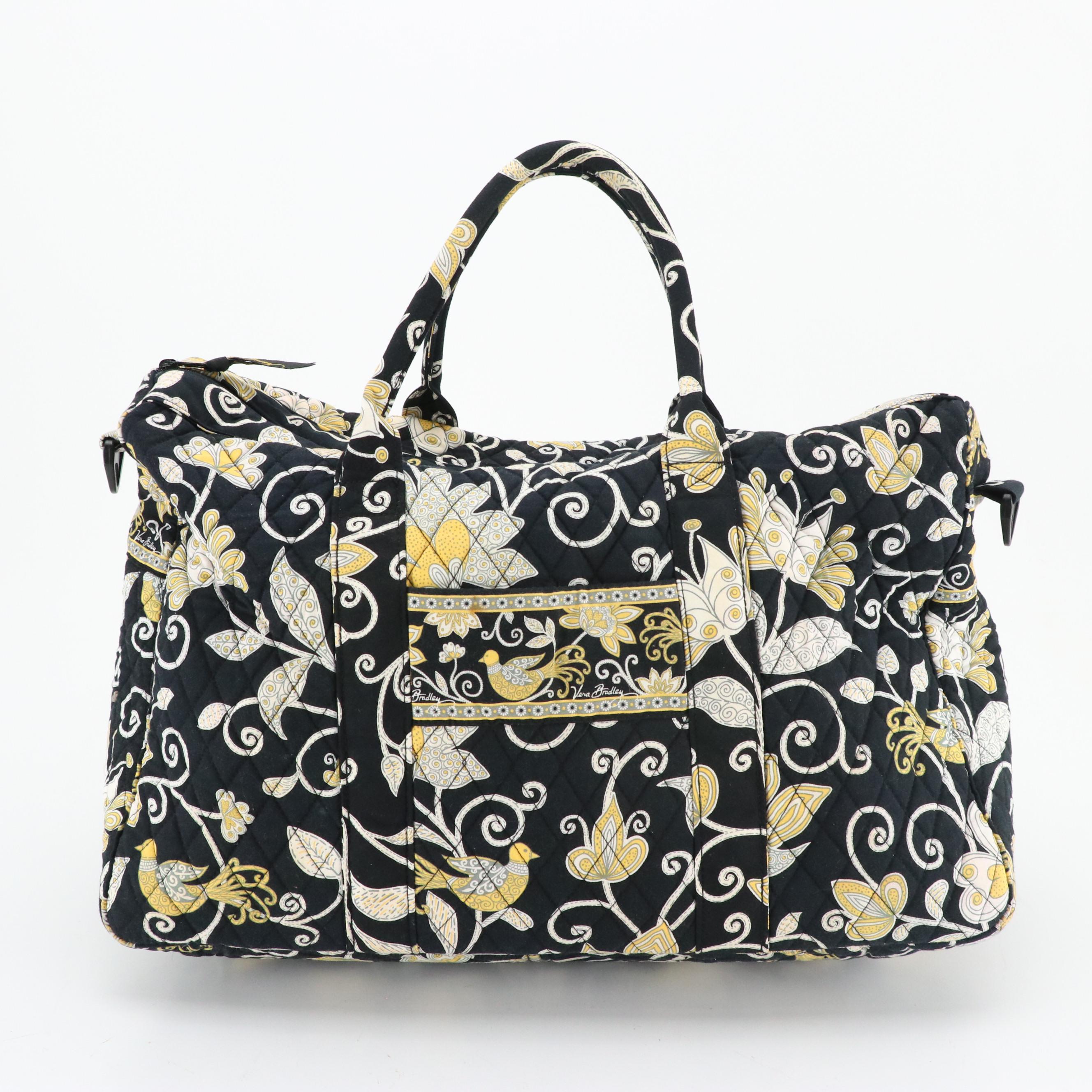 Vera Bradley Yellow Bird Printed Garment Bag and Duffle Bag