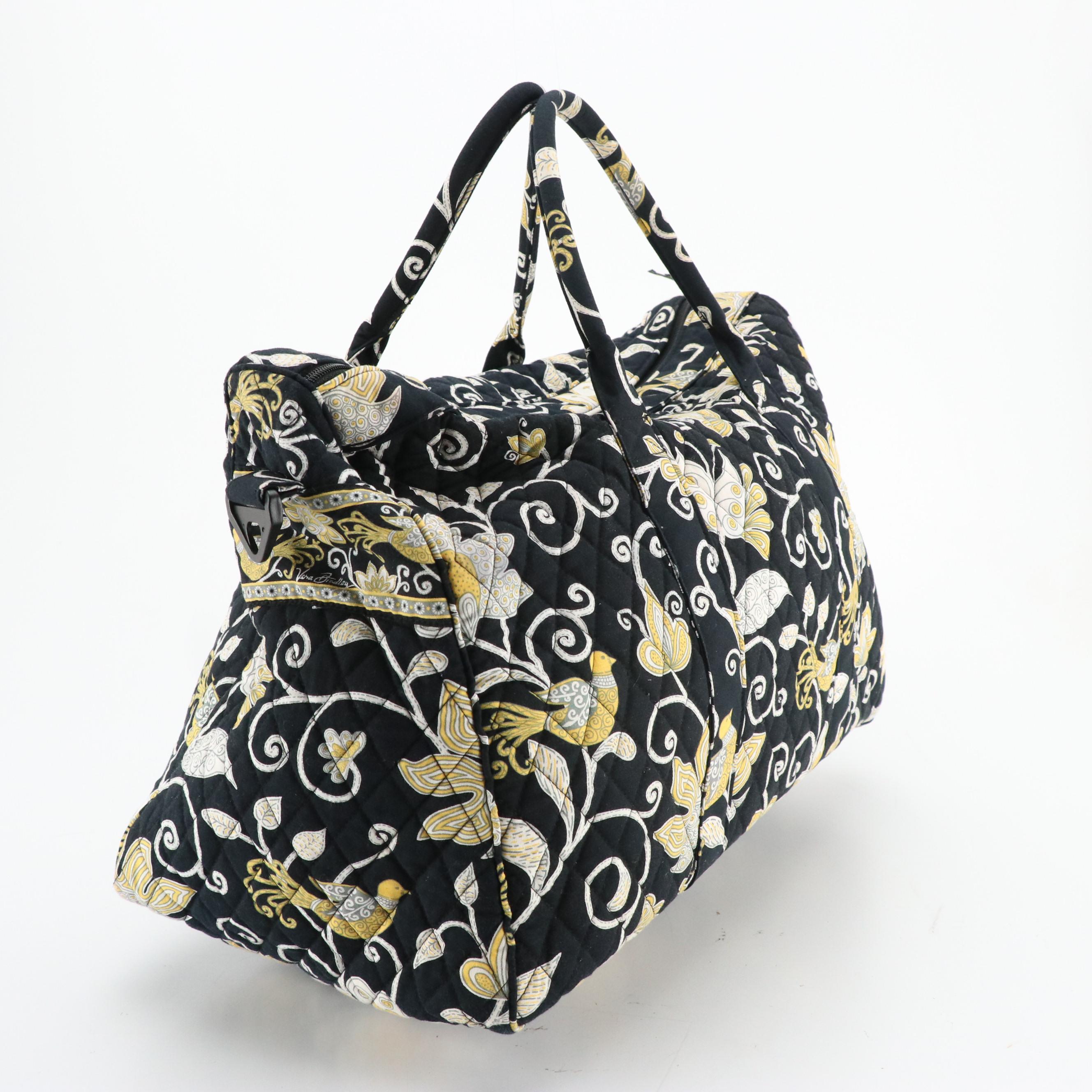 Vera Bradley Yellow Bird Printed Garment Bag and Duffle Bag