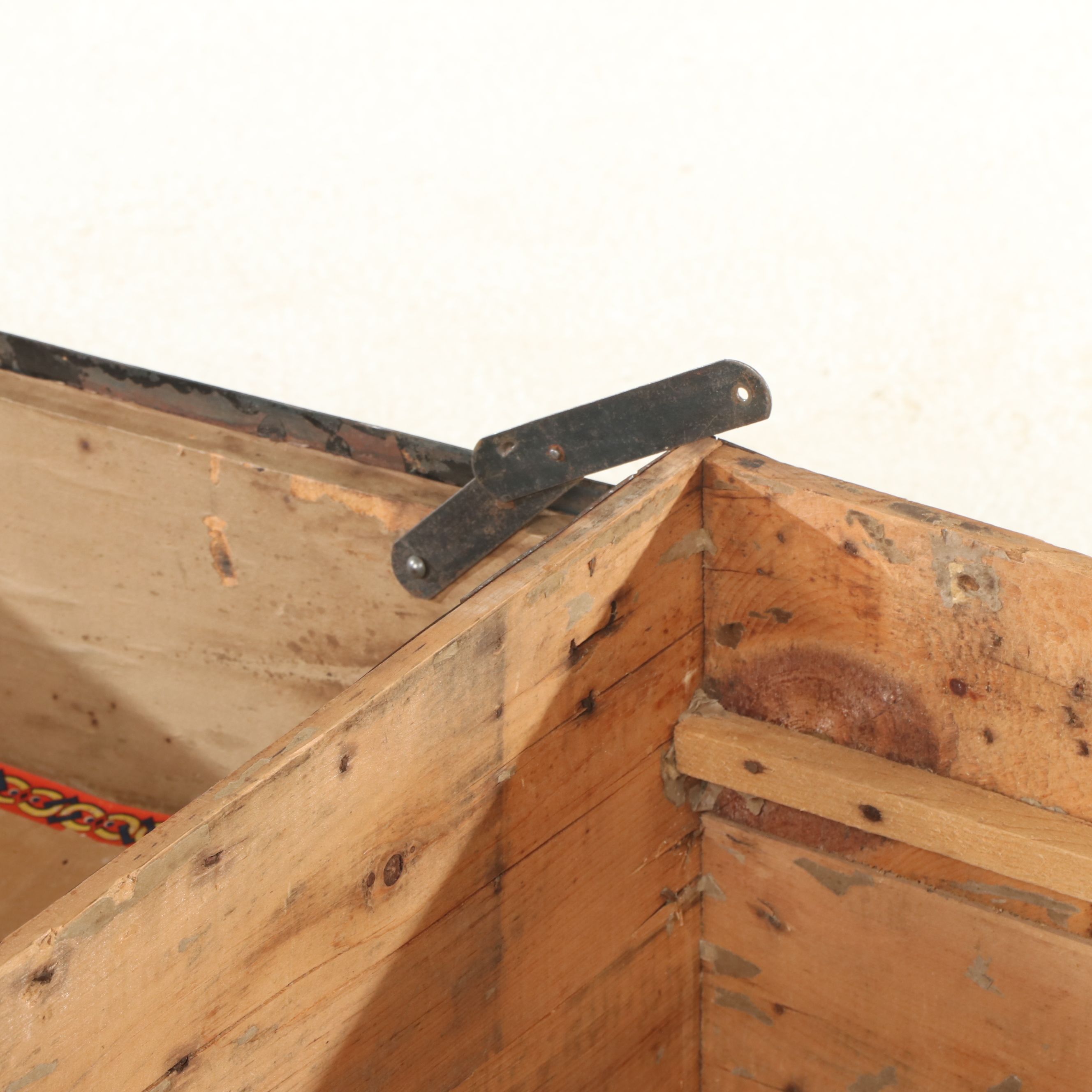 Victorian Metal and Wood Bound Dome Top Trunk
