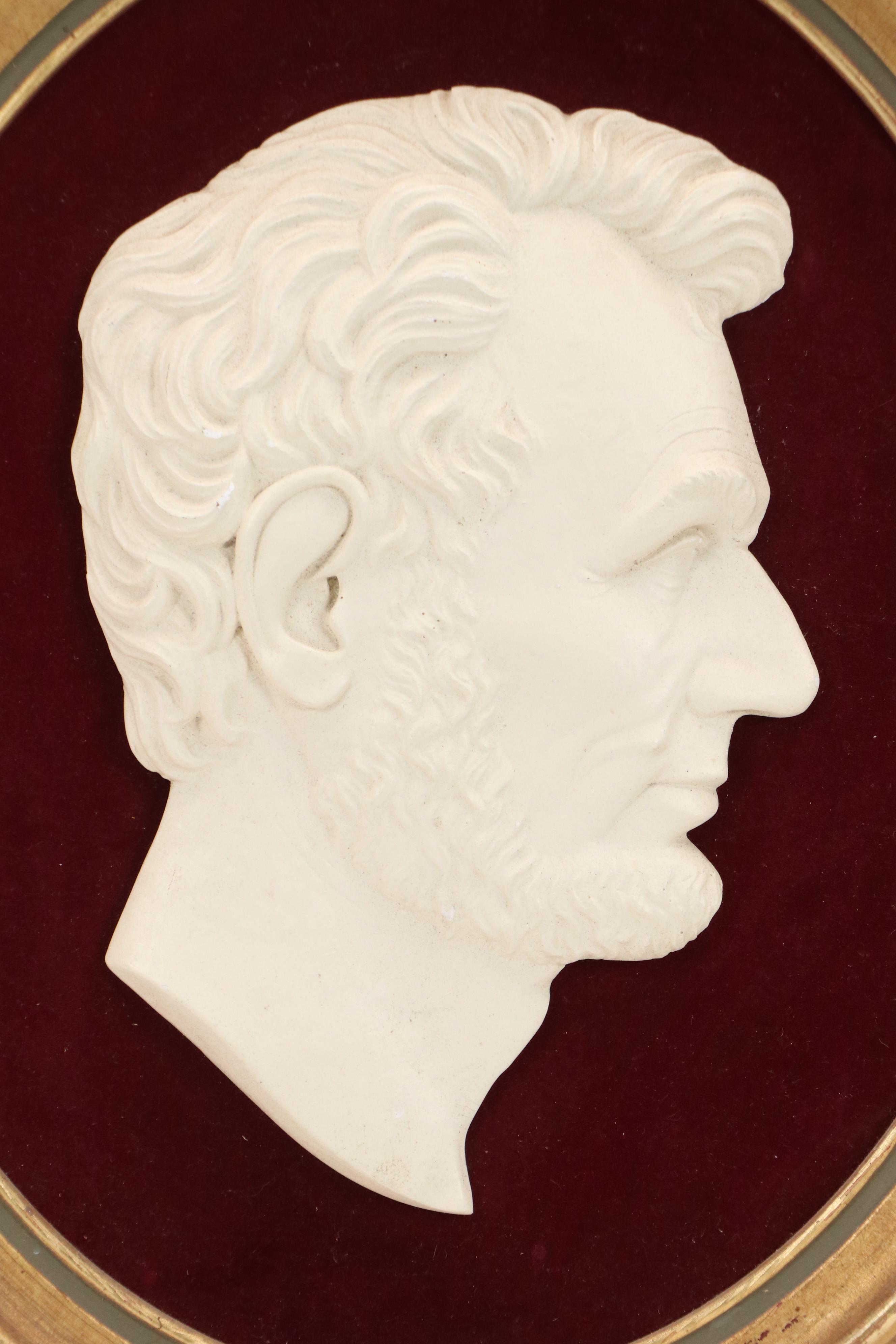Abraham Lincoln Relief Sculpture Portrait, Late 20th Century