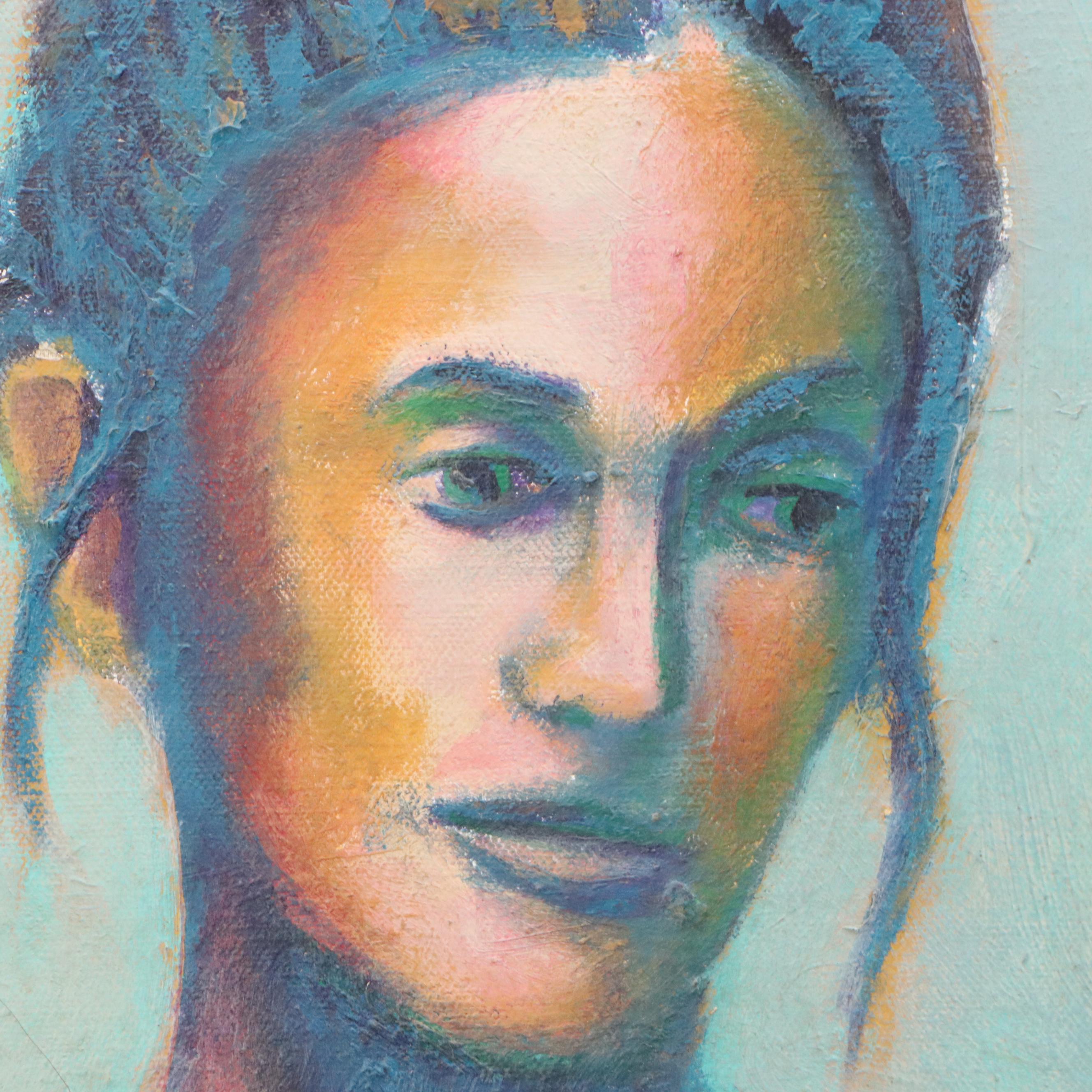 Howard Storm Acrylic Painting of Seated Female Nude, Late 20th Century