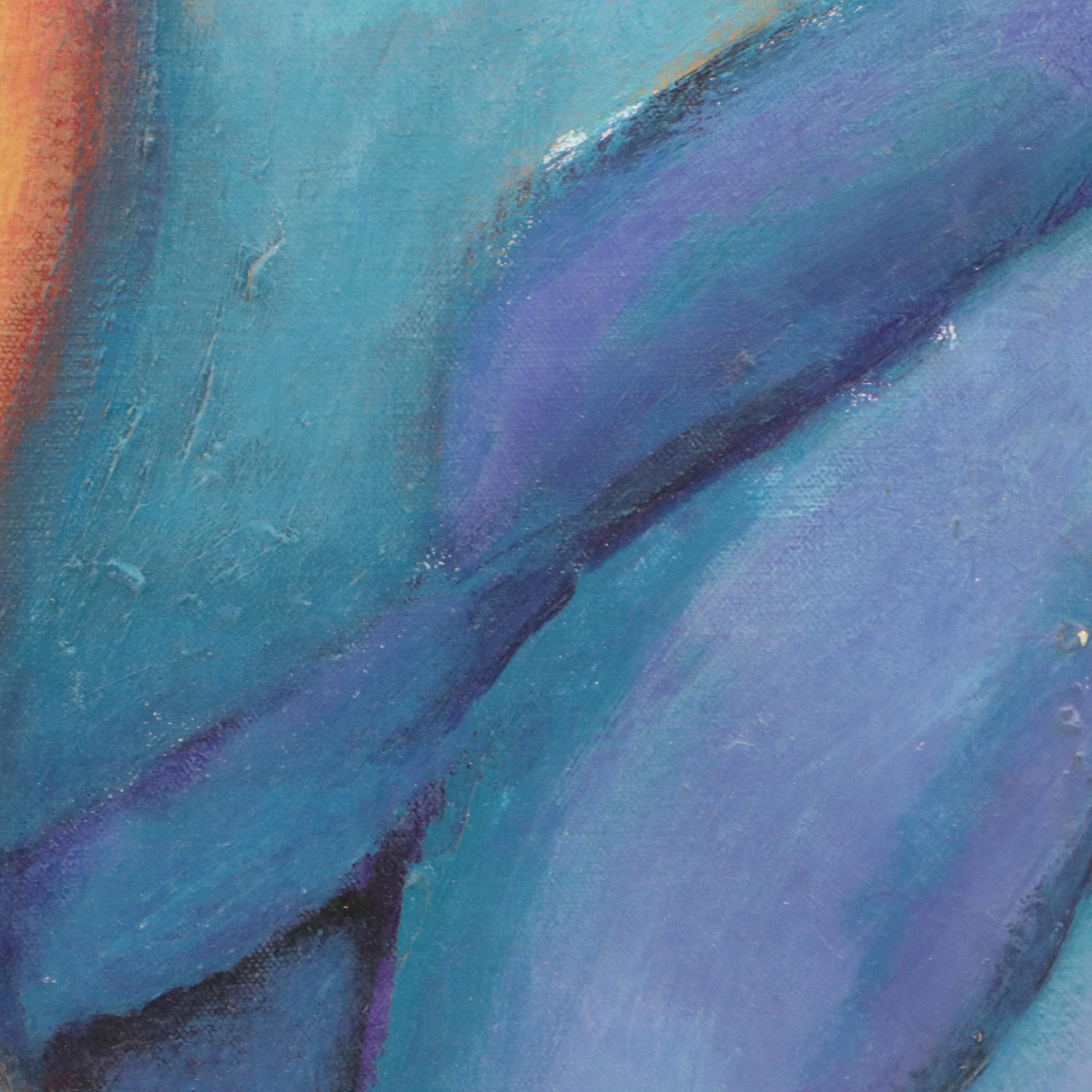 Howard Storm Acrylic Painting of Seated Female Nude, Late 20th Century