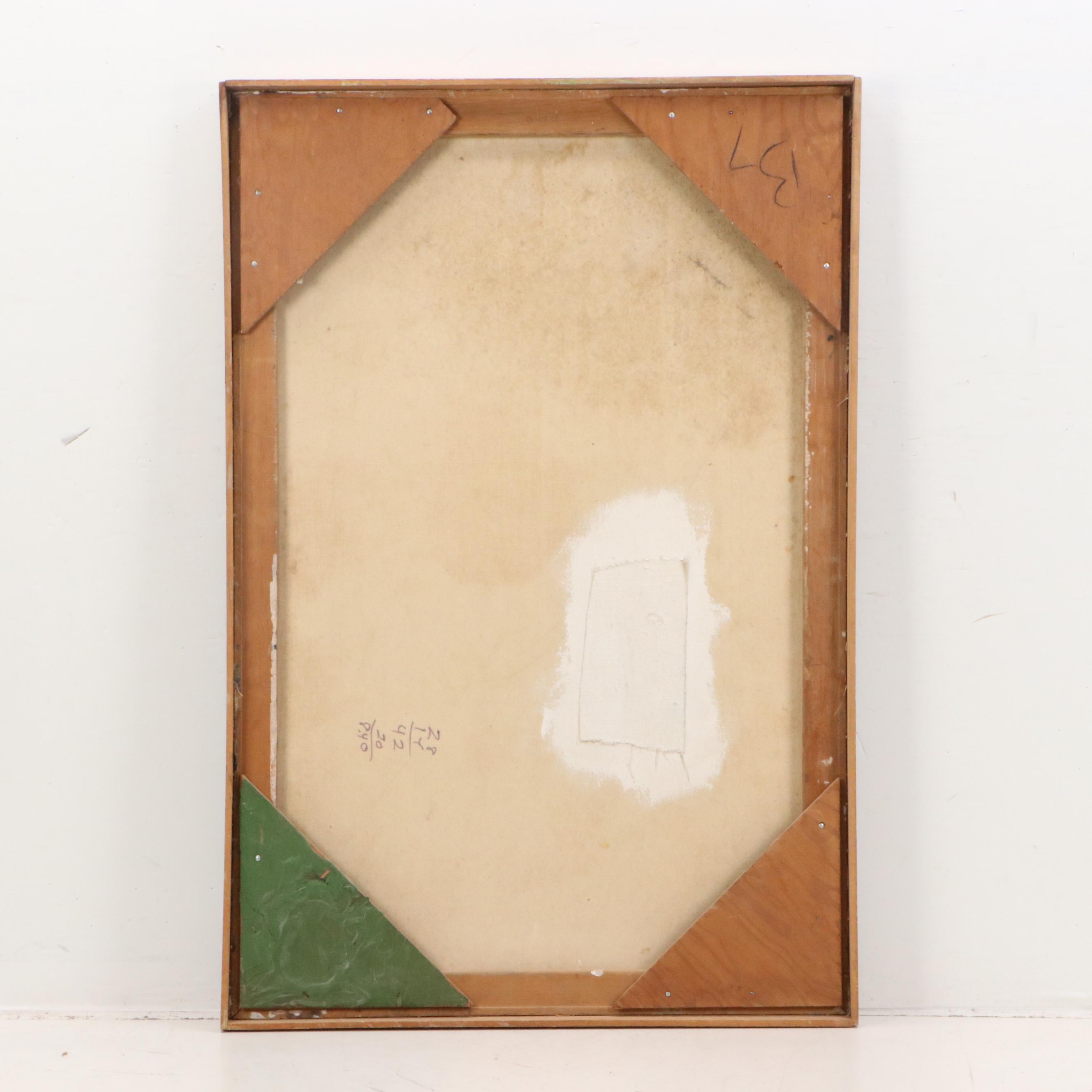 Howard Storm Acrylic Painting of Seated Female Nude, Late 20th Century