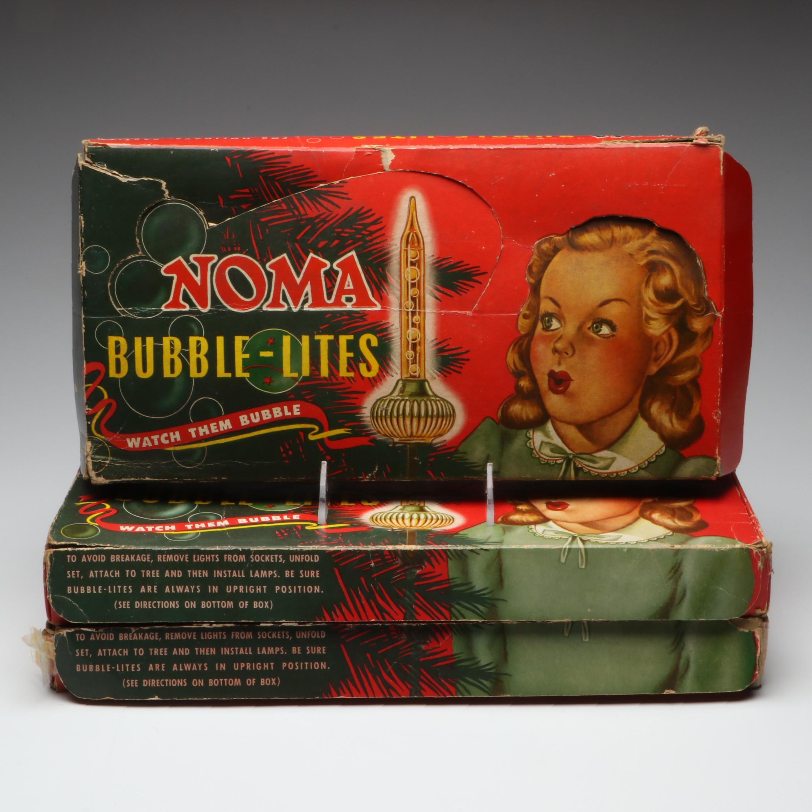 Noma "Bubble-Lites" Christmas Lights, Mid to Late 20th Century