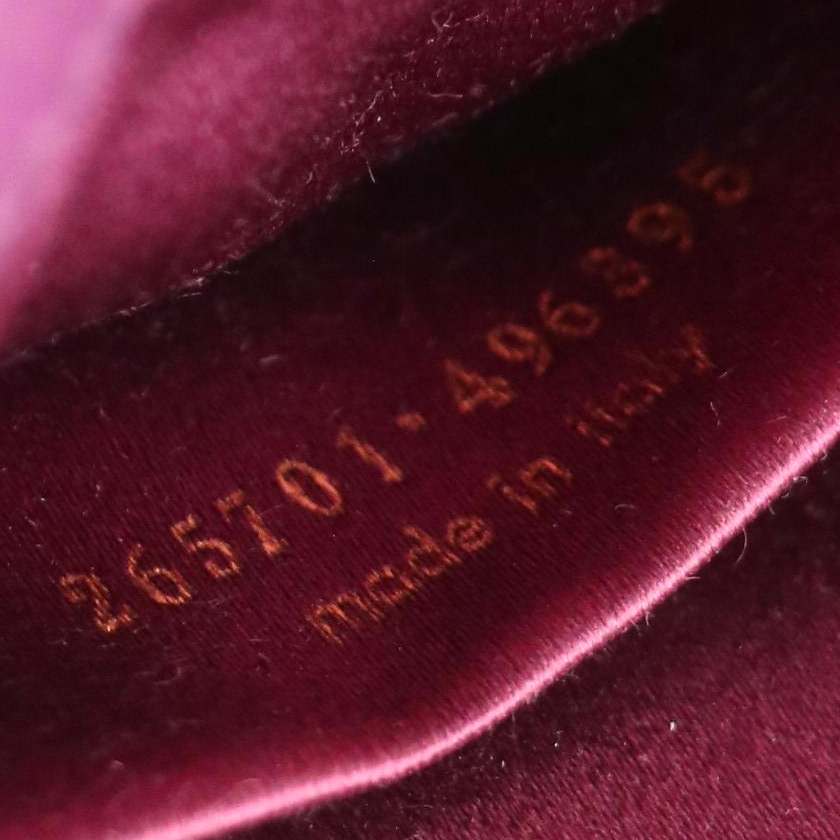 Yves Saint Laurent Y Ligne Flap Clutch in Textured Violet Calfskin Leather