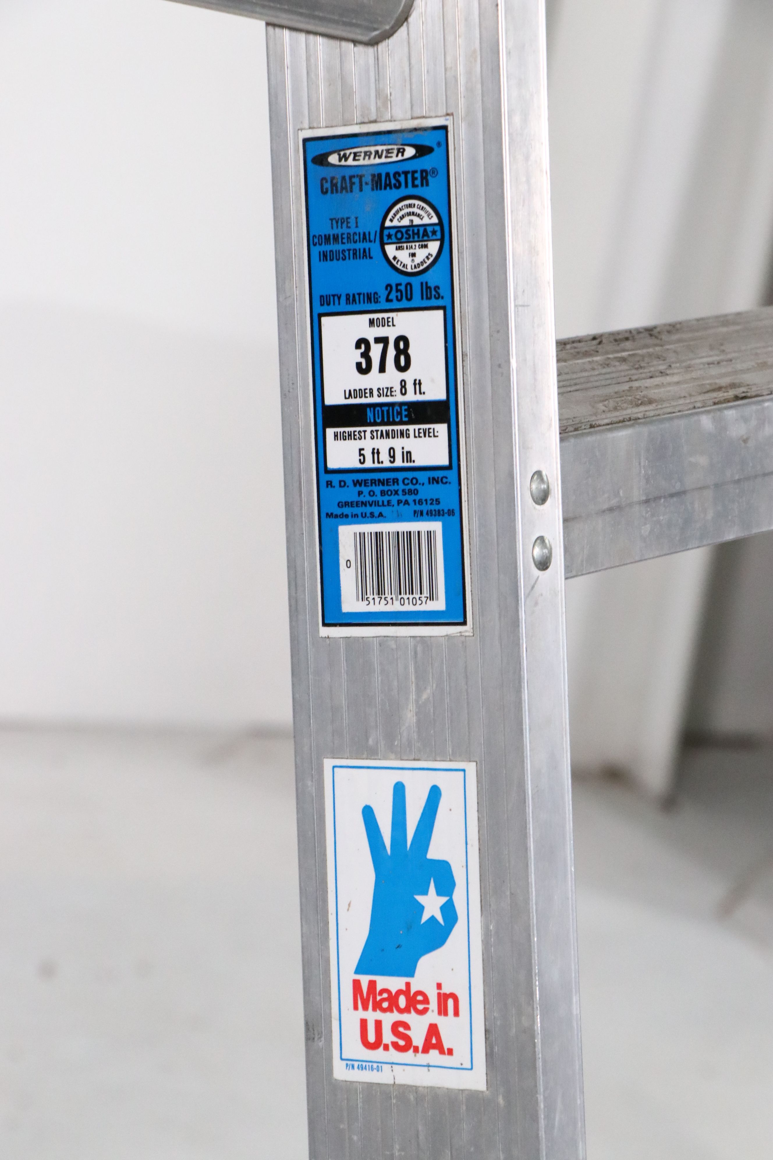 Werner 16' Extension Ladder and Werner 8' Step Ladder