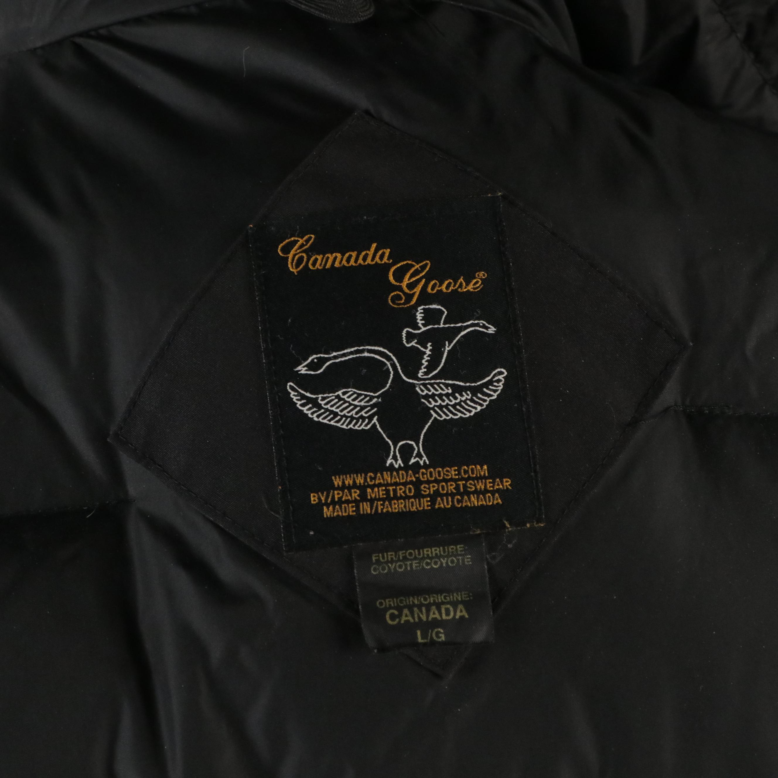 Men's Canada Goose Black "Expedition Parka" Heavyweight Down Jacket