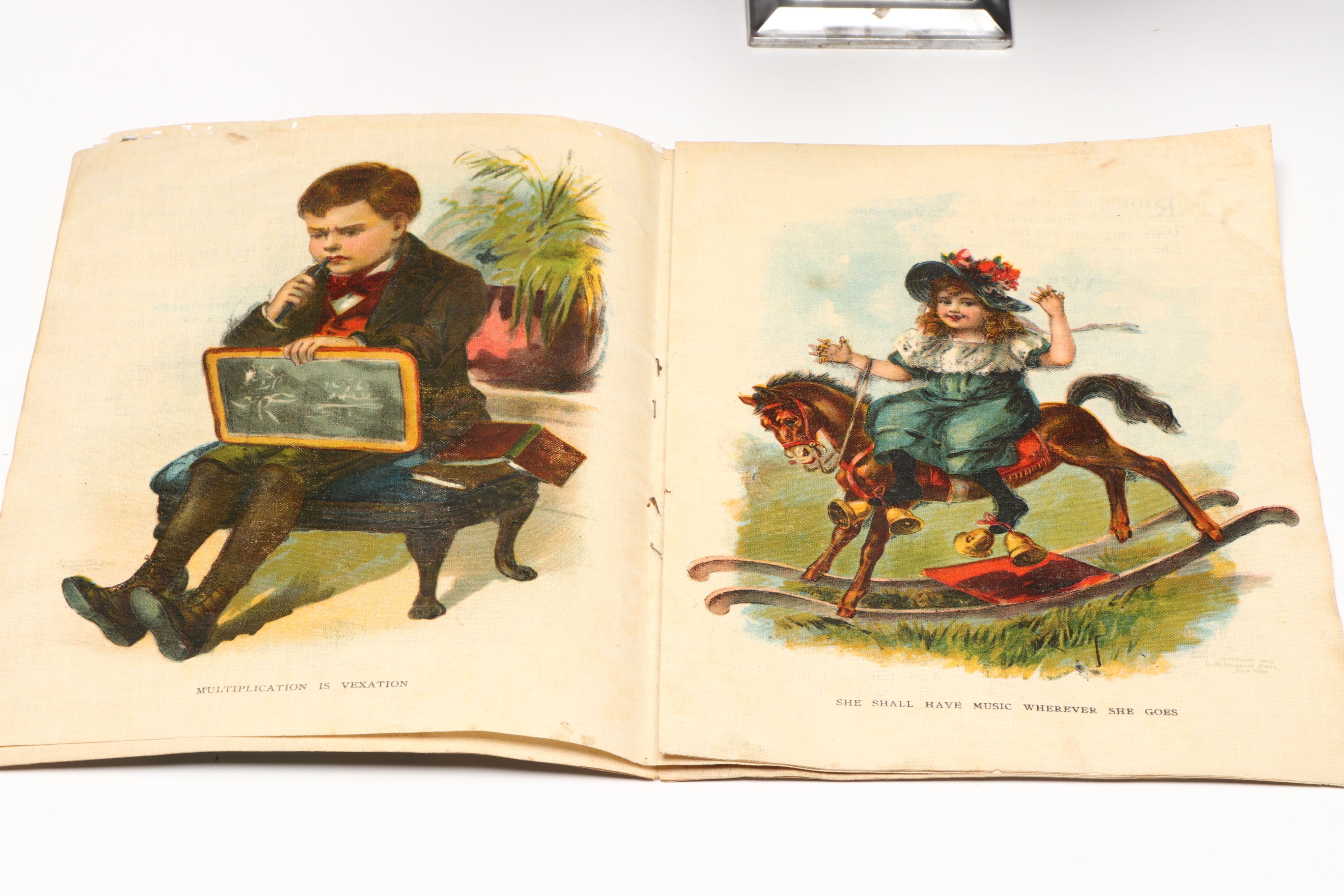 McLoughlin Bros "Christmas Plums" Picture Book and Other Vintage Christmas Décor