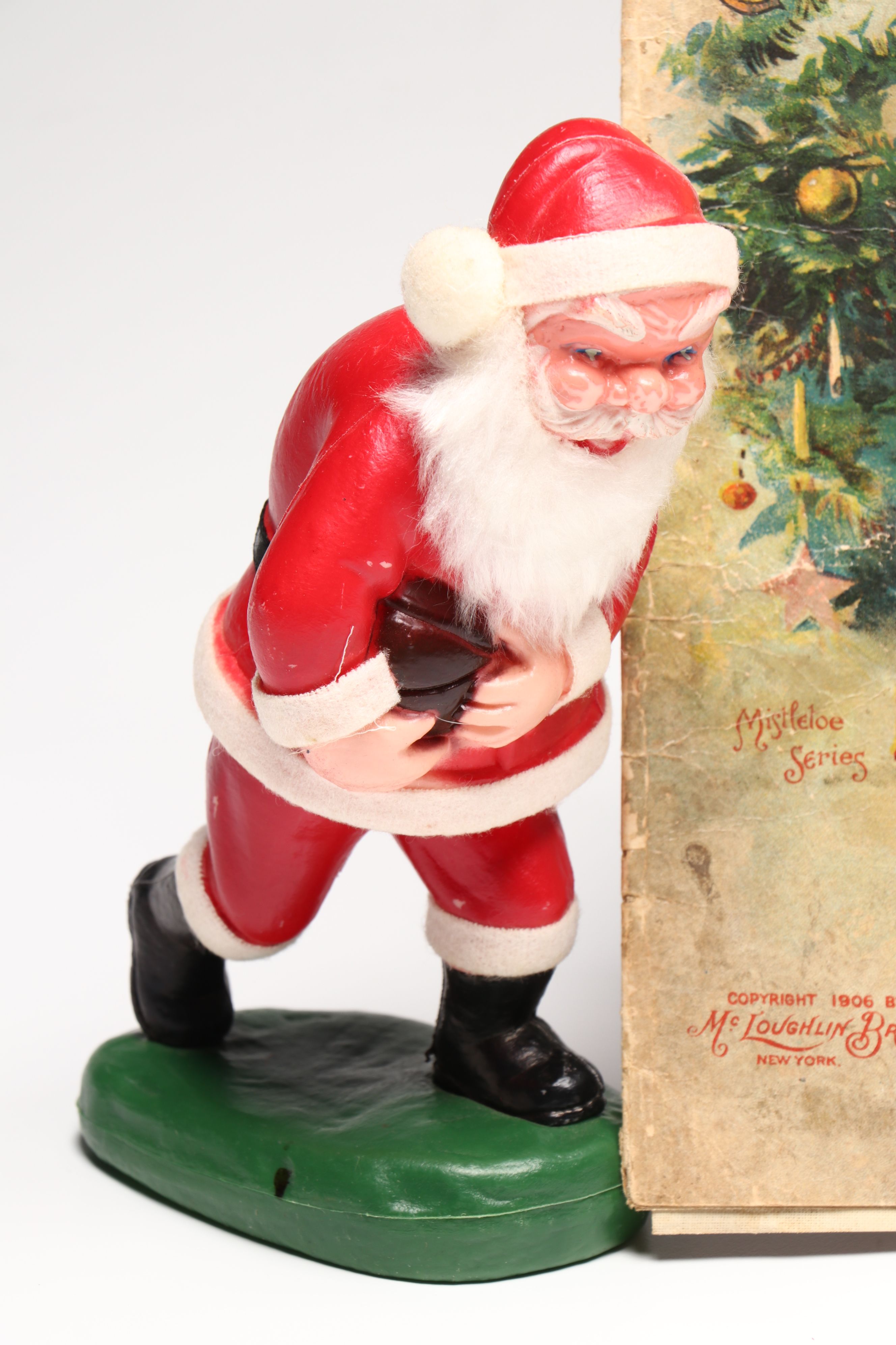McLoughlin Bros "Christmas Plums" Picture Book and Other Vintage Christmas Décor