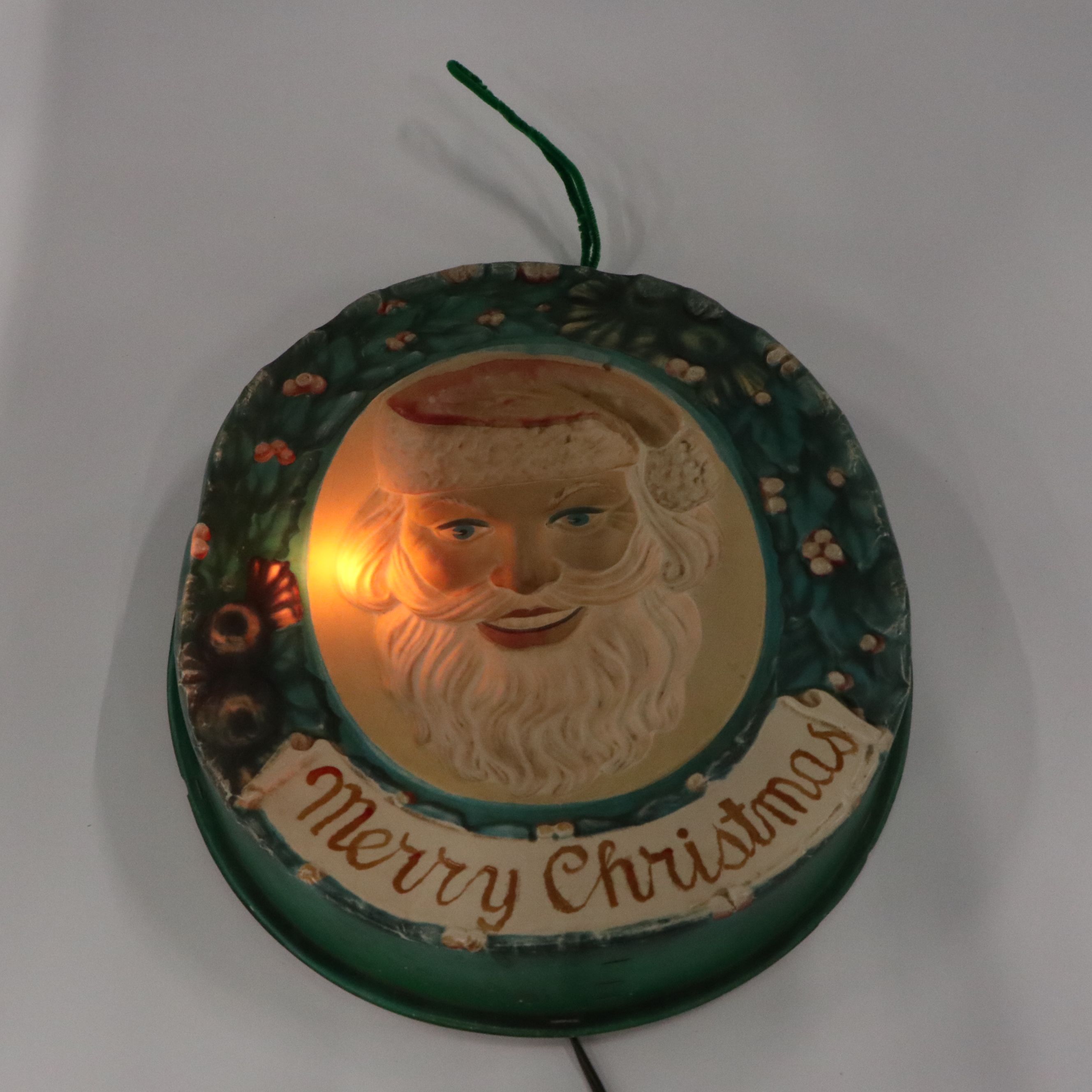 Illuminating "Merry Christmas" Santa Claus Wall Décor