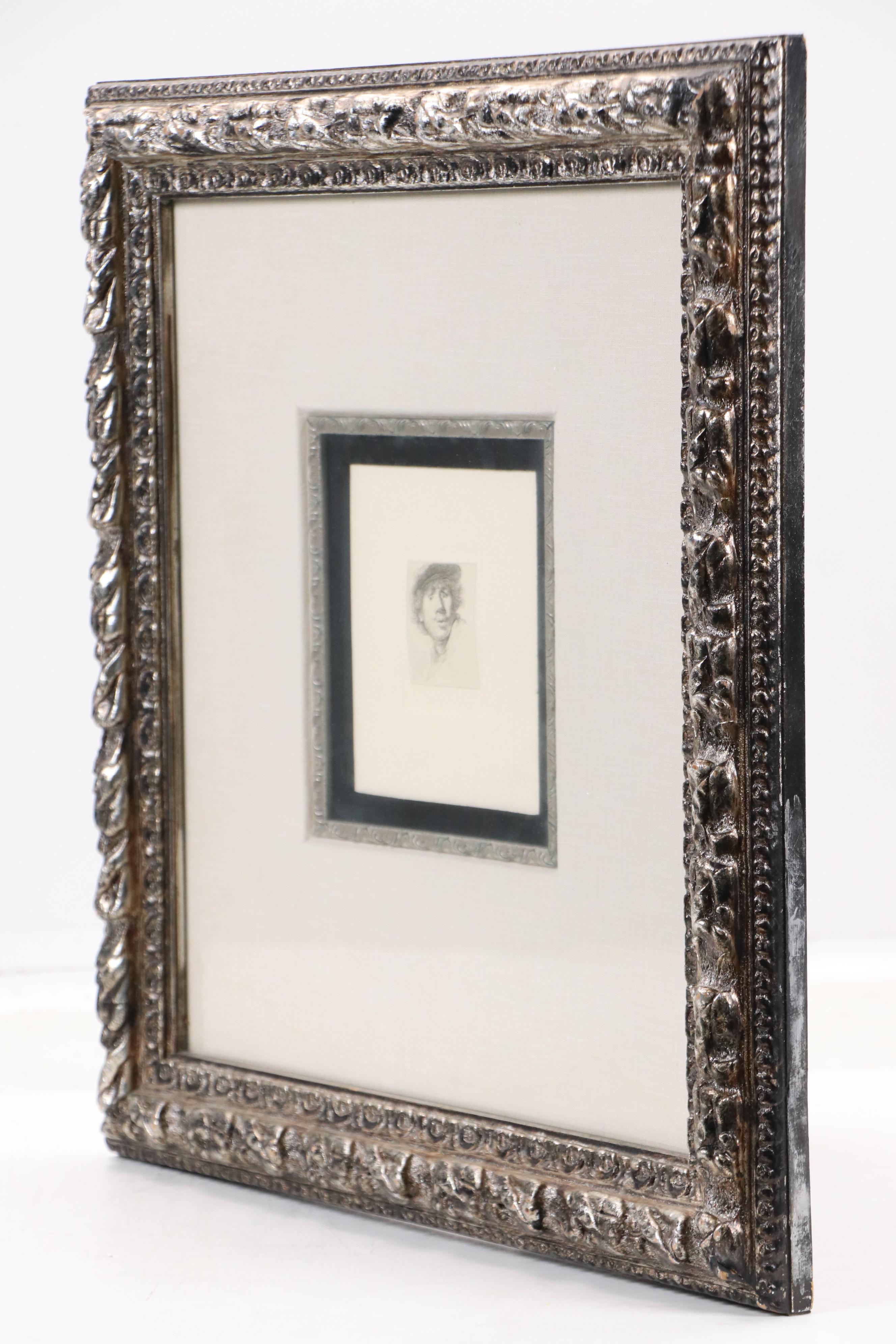 After Rembrandt van Rijn Etching "Self-Portrait in a Cap," 20th Century