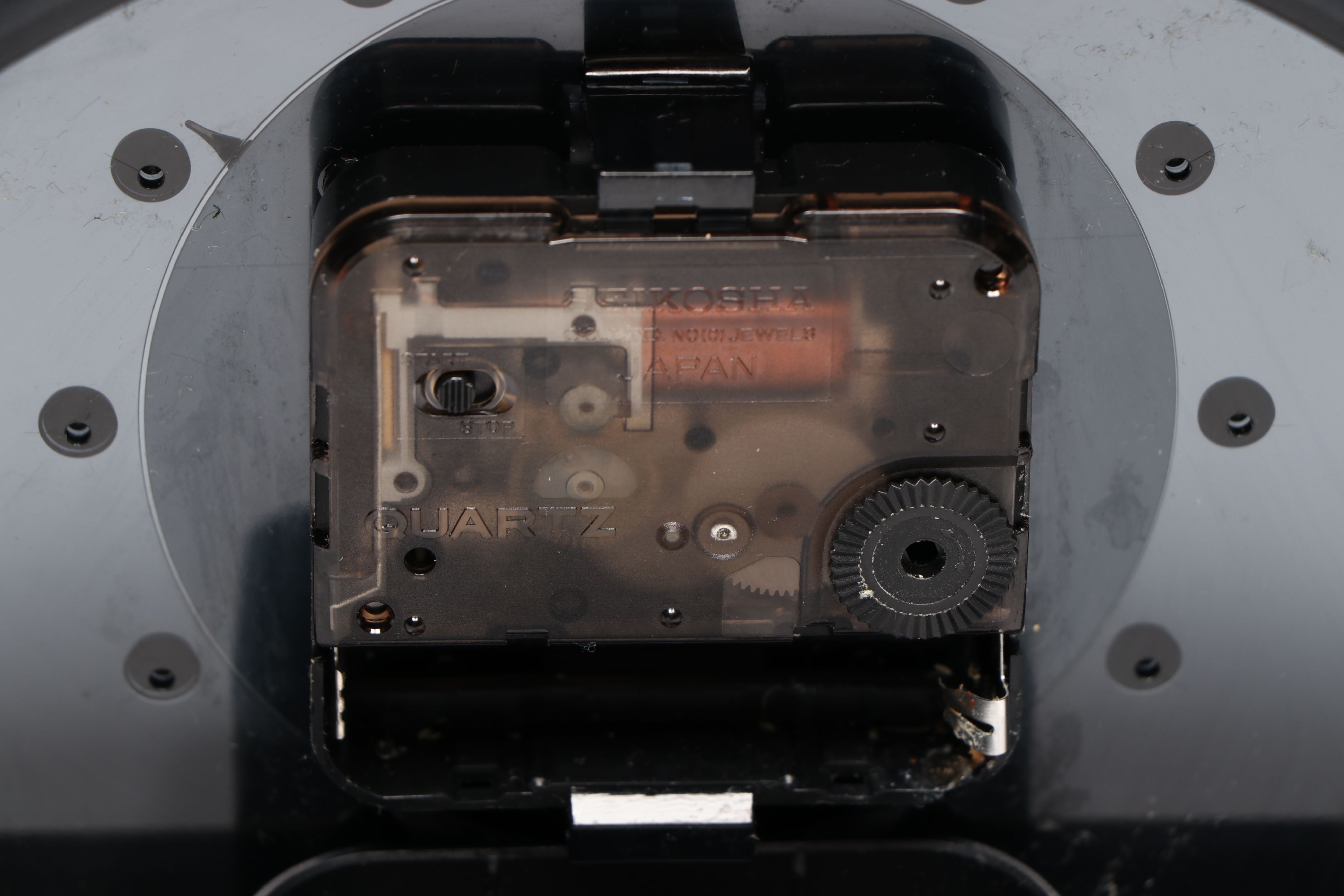 Seiko Hollywood  Regency Style Half Moon Mantel Clock with Marbled Desk Clock