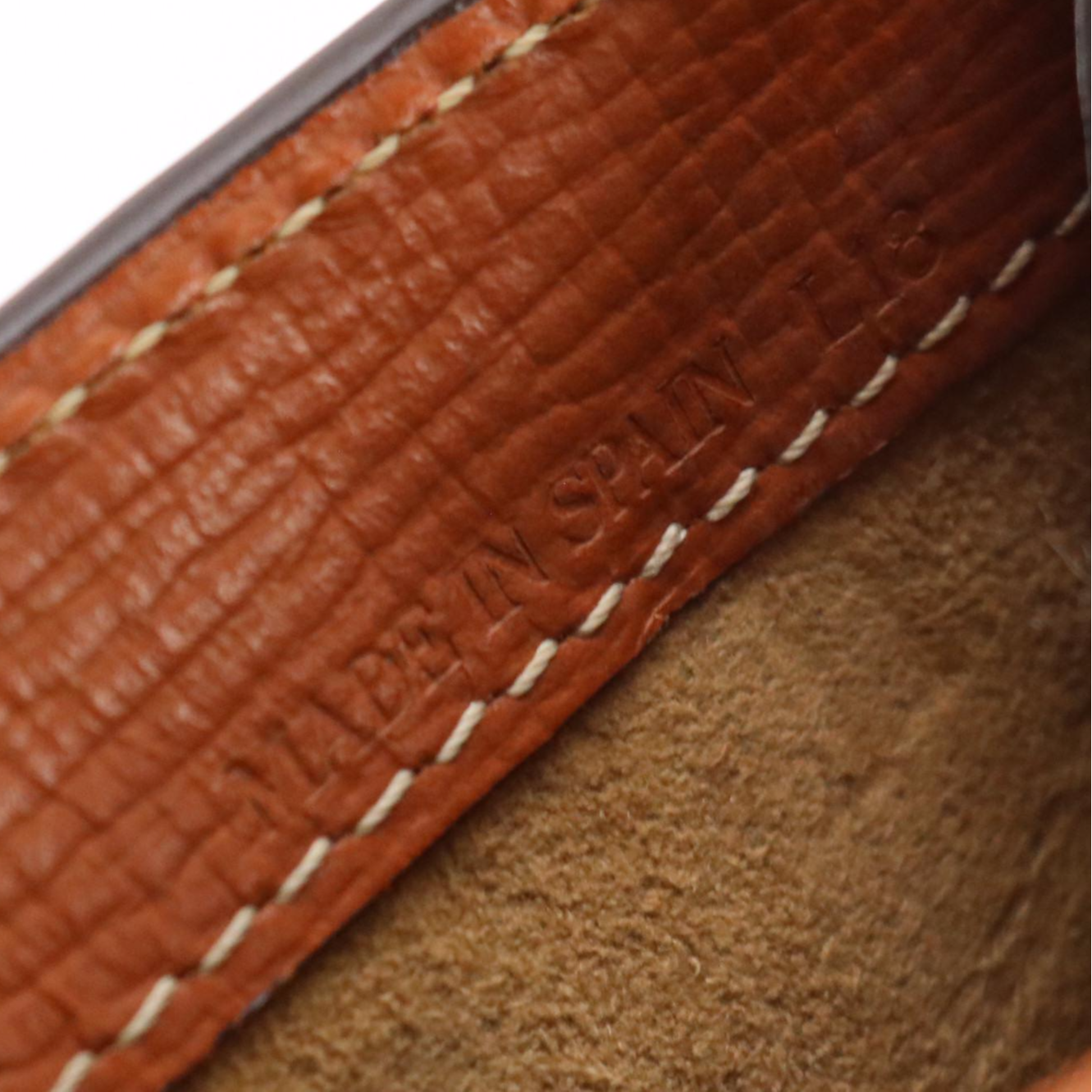 Loewe Foldover Wristlet Clutch in Brown Textured Leather