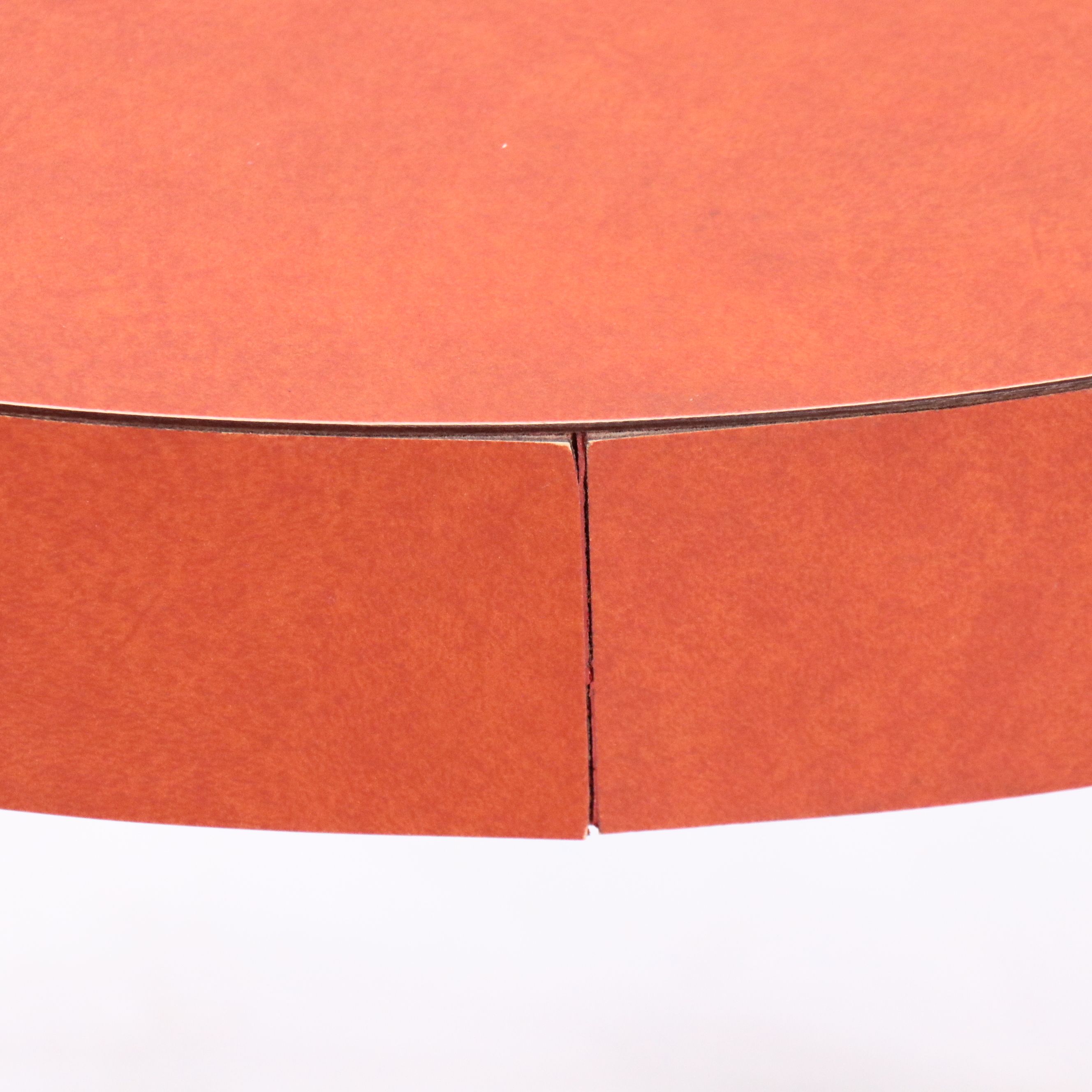 Pair of Postmodern Coral Colored Laminate Side Tables