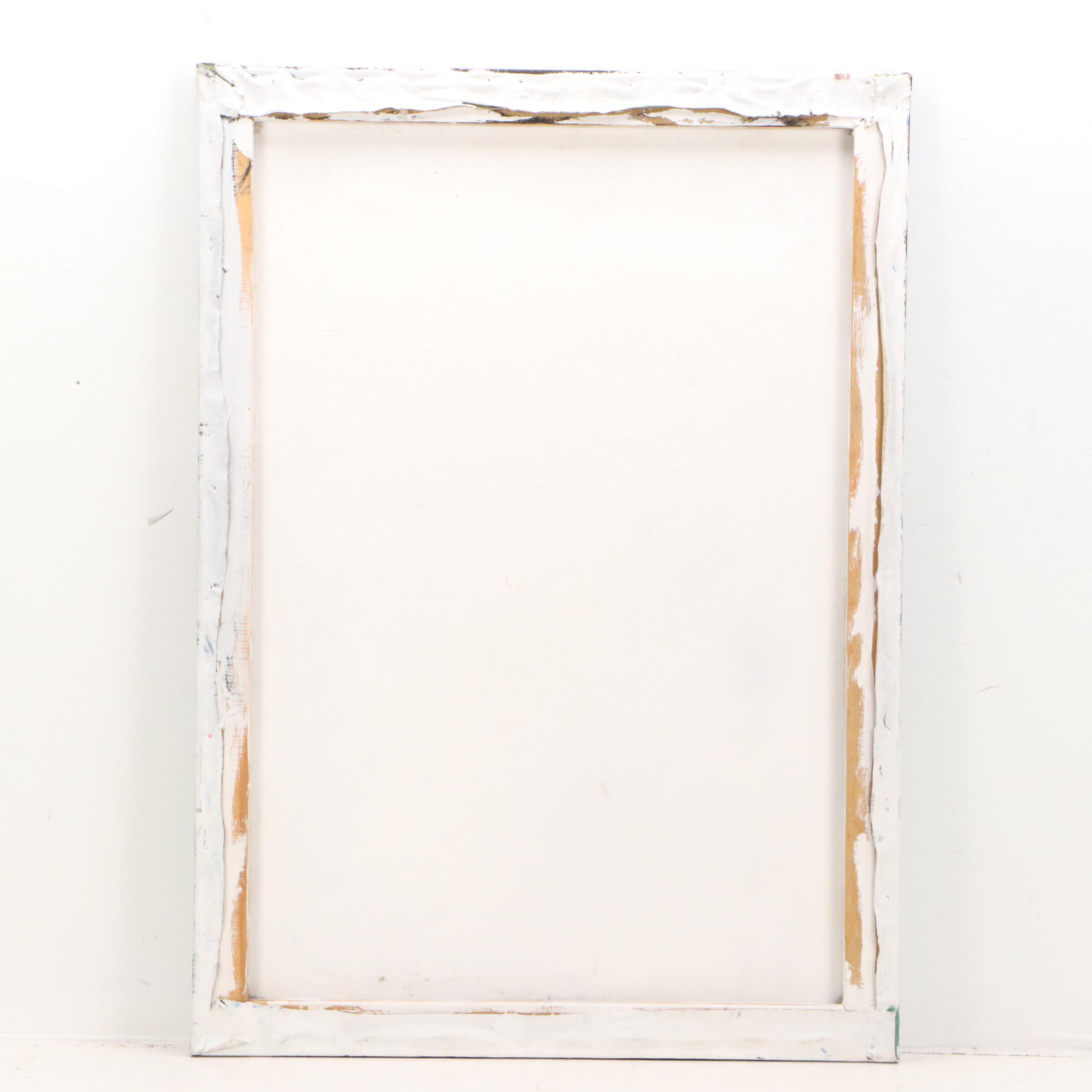 Stylized Acrylic Painting of Tree with Poem, 21st Century