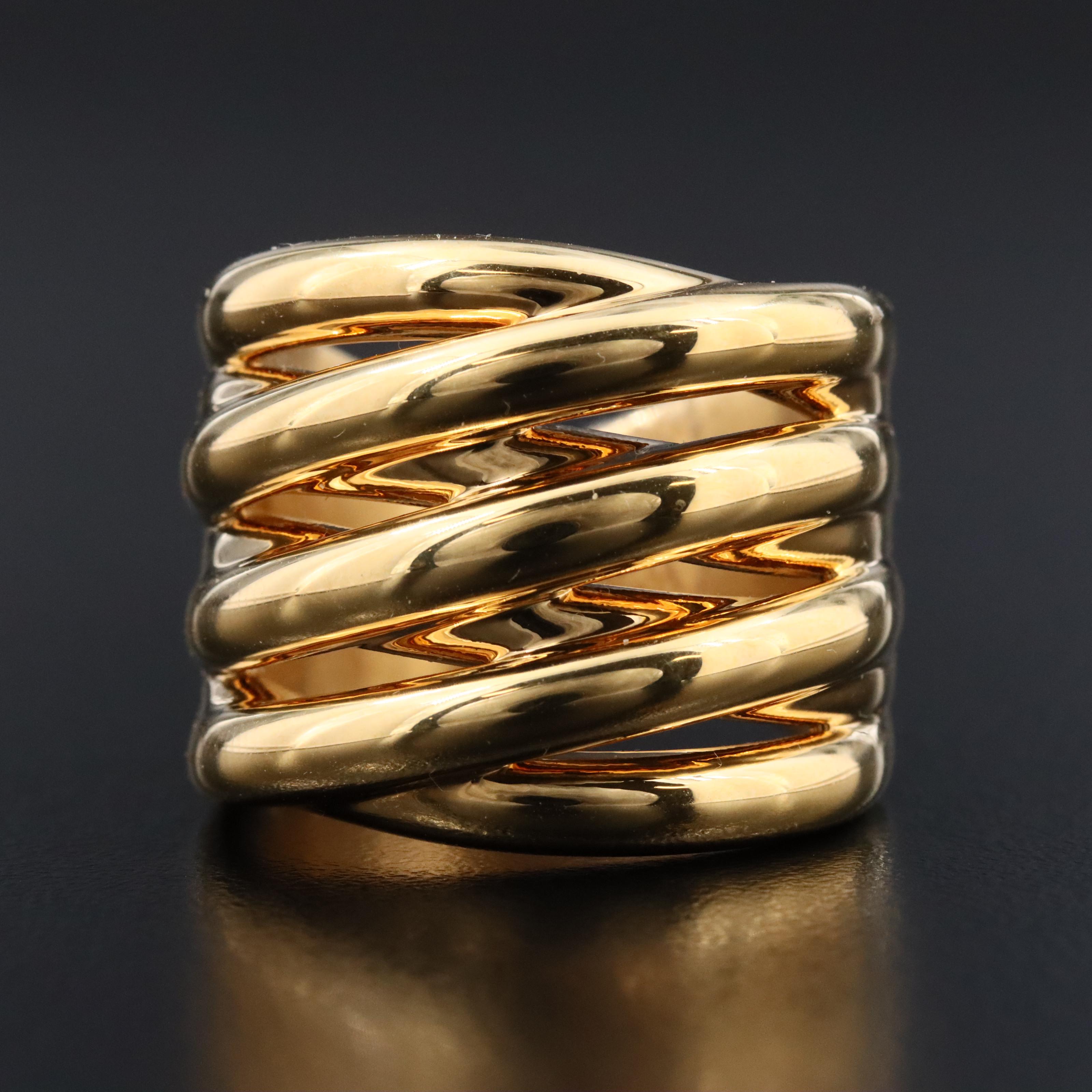 14K Electroformed Crossover Band