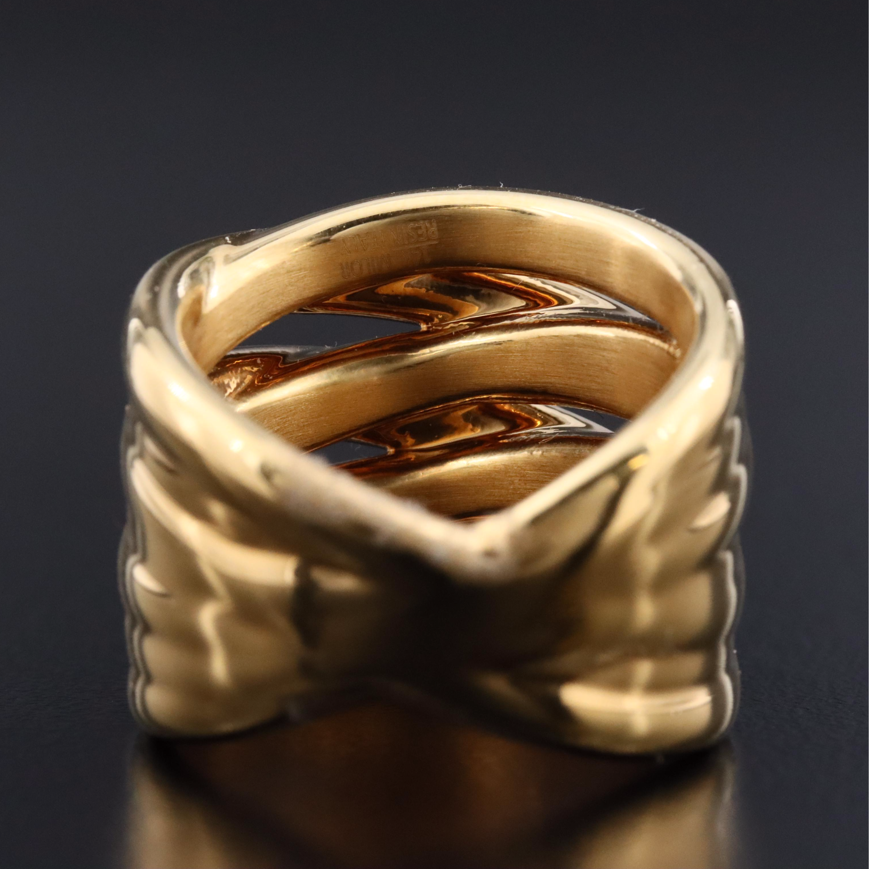 14K Electroformed Crossover Band